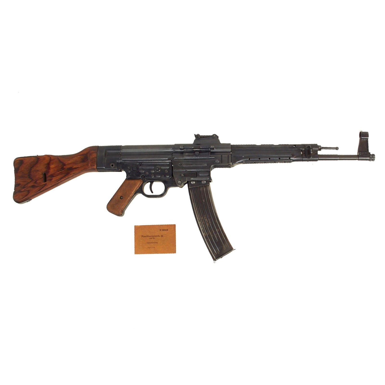 Buy Original German WWII MP44 STG 44 Sturmgewehr Display Machine Gun with Live Barrel, GDR Magazine & Original Buttstock Manual | Original Firearms Antique For Sale