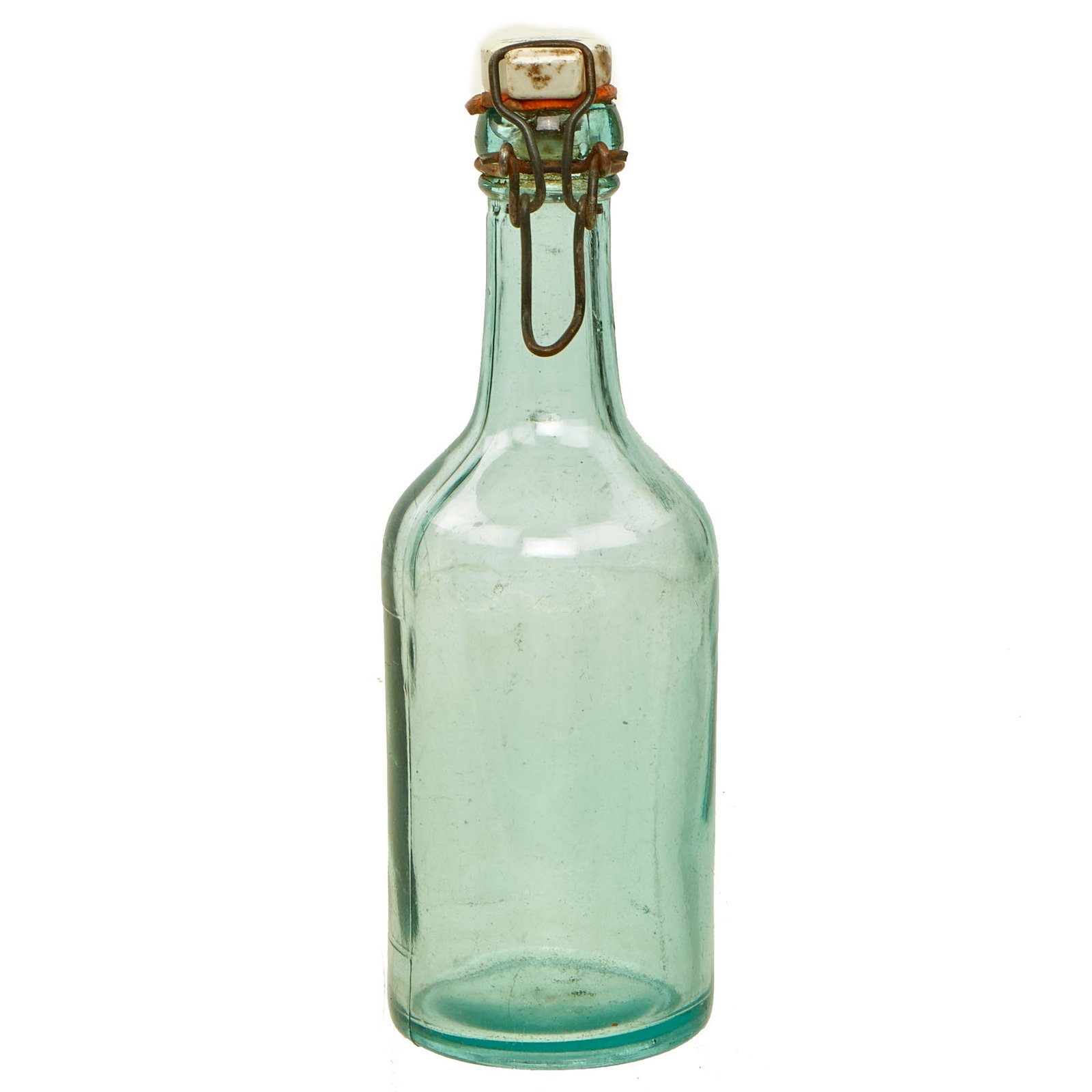 Buy Original German WWII Luftwaffe Marked Clear Glass Beer or Wine Bottle - Marked Property of Luftwaffe | Original Firearms Antique For Sale