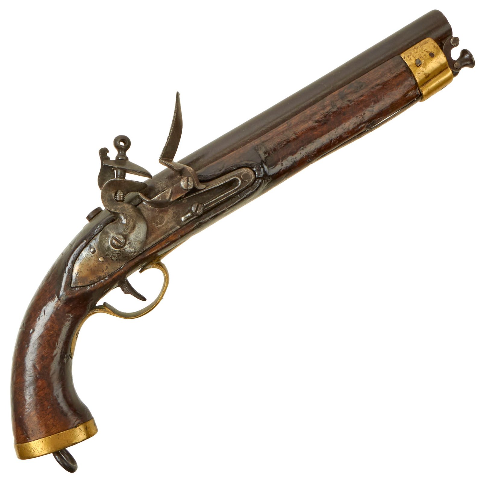 Buy Original British East India Company New Land Pattern Flintlock Dragoon Pistol with Arabic Lock Marking - Circa 1820 | Original Firearms Antique For Sale
