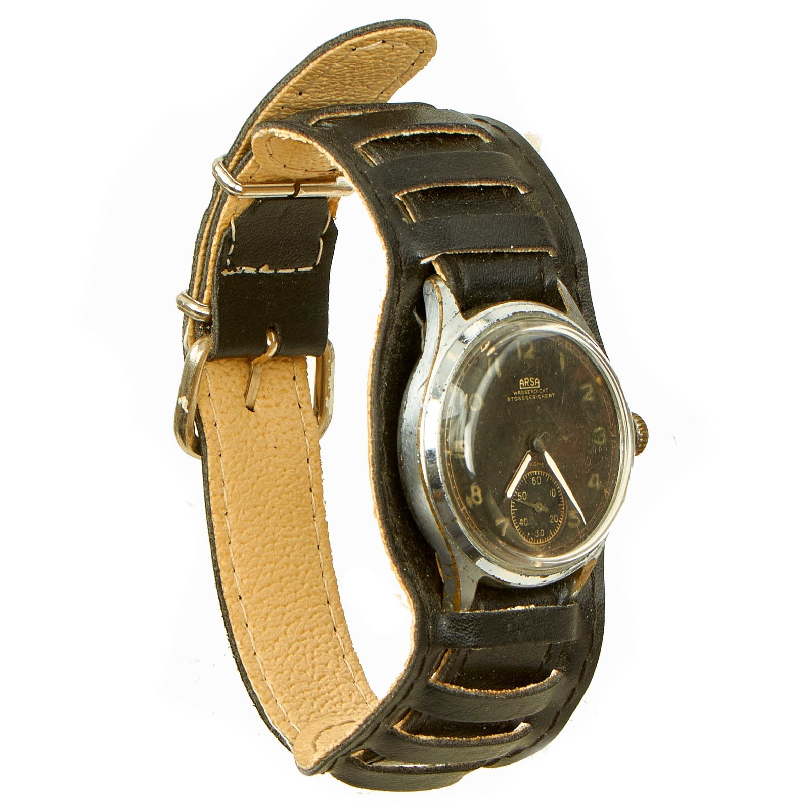 Buy Original German WWII Wehrmacht D-H Watch by ARSA - Fully Functional | Original Firearms Antique For Sale
