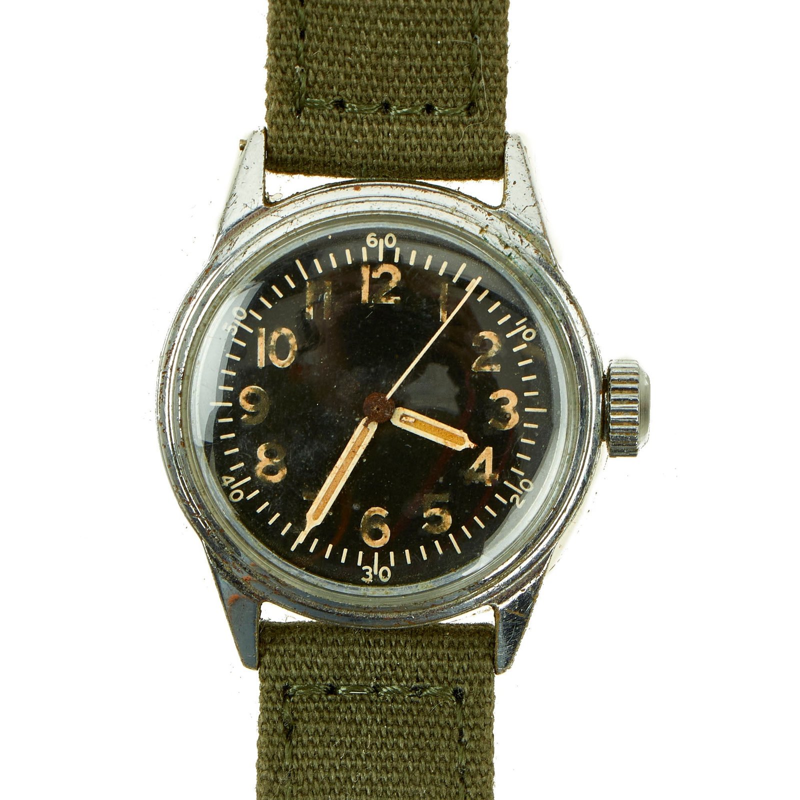 Buy Original U.S. WWII 1943 Type A-11 USAAF Wrist Watch by Elgin - Fully Functional | Original Firearms Antique For Sale