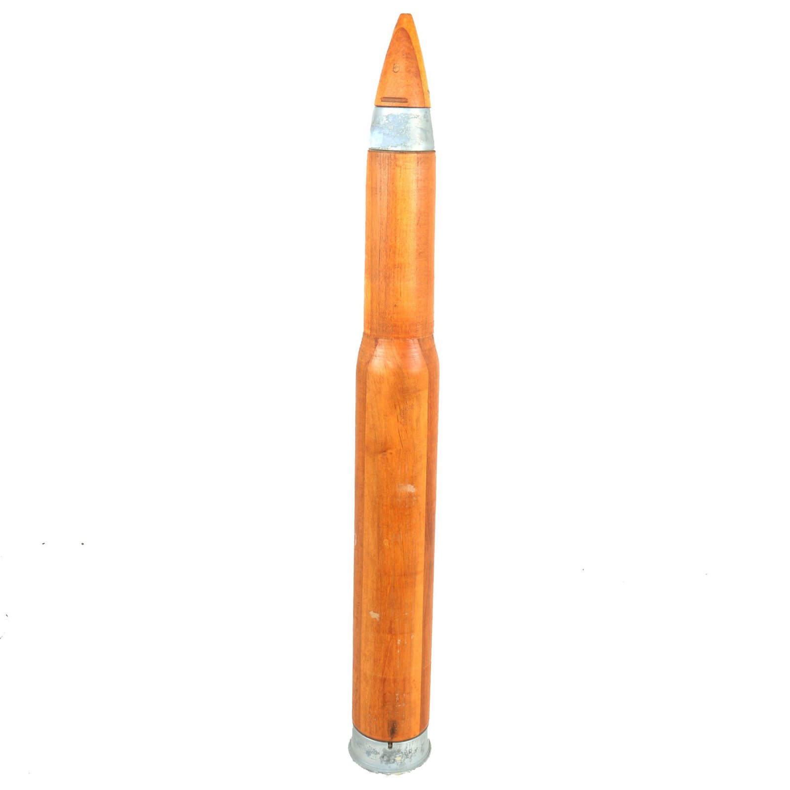 Buy Original WWII U.S. Navy Gun 3 Inch Wooden MK6 Drill Round with Wooden Dummy Fuse - Dated 1944 | Original Firearms Antique For Sale