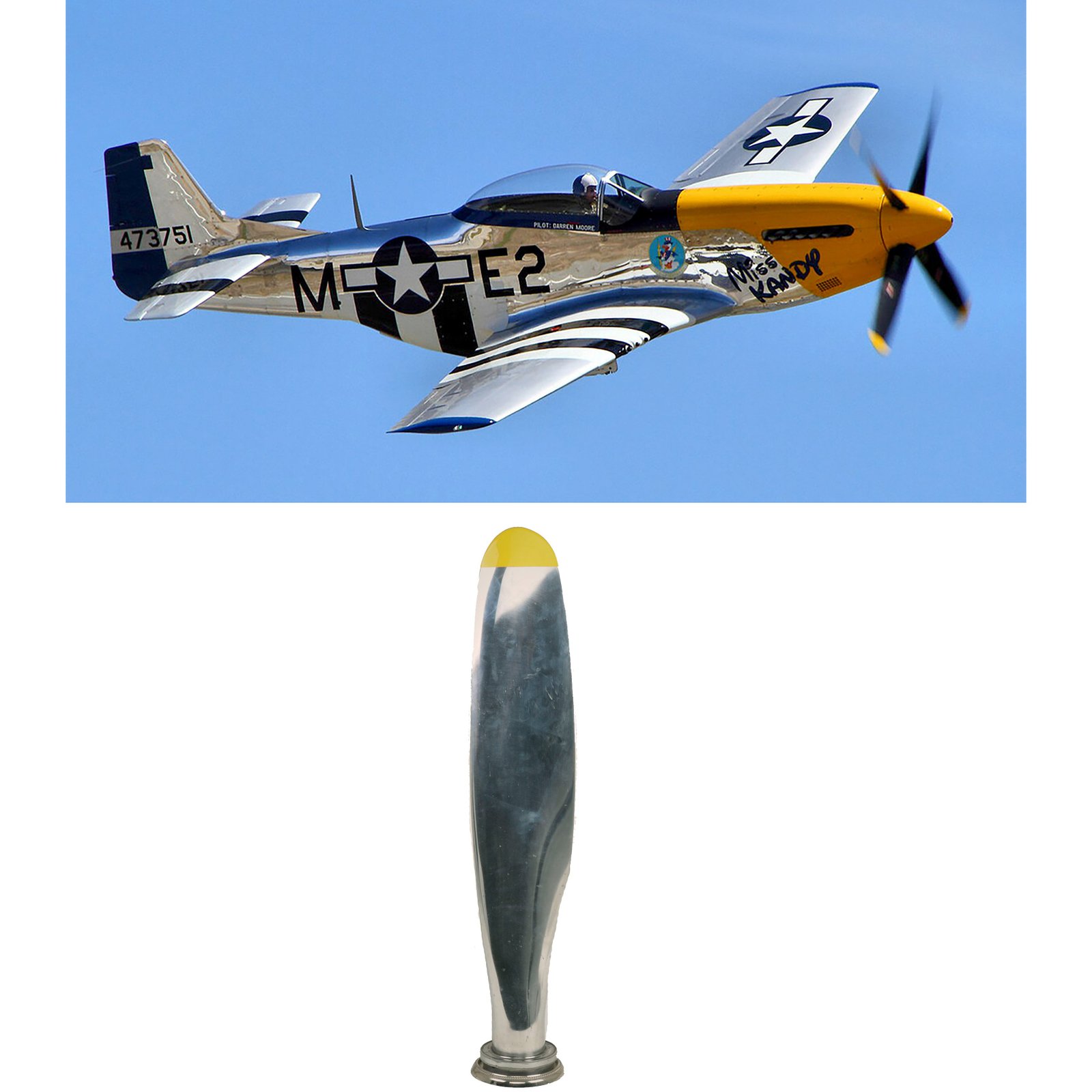 Buy Original U.S. WWII Era North American P-51 Mustang Propeller Display - 34” x 6” | Original Firearms Antique For Sale
