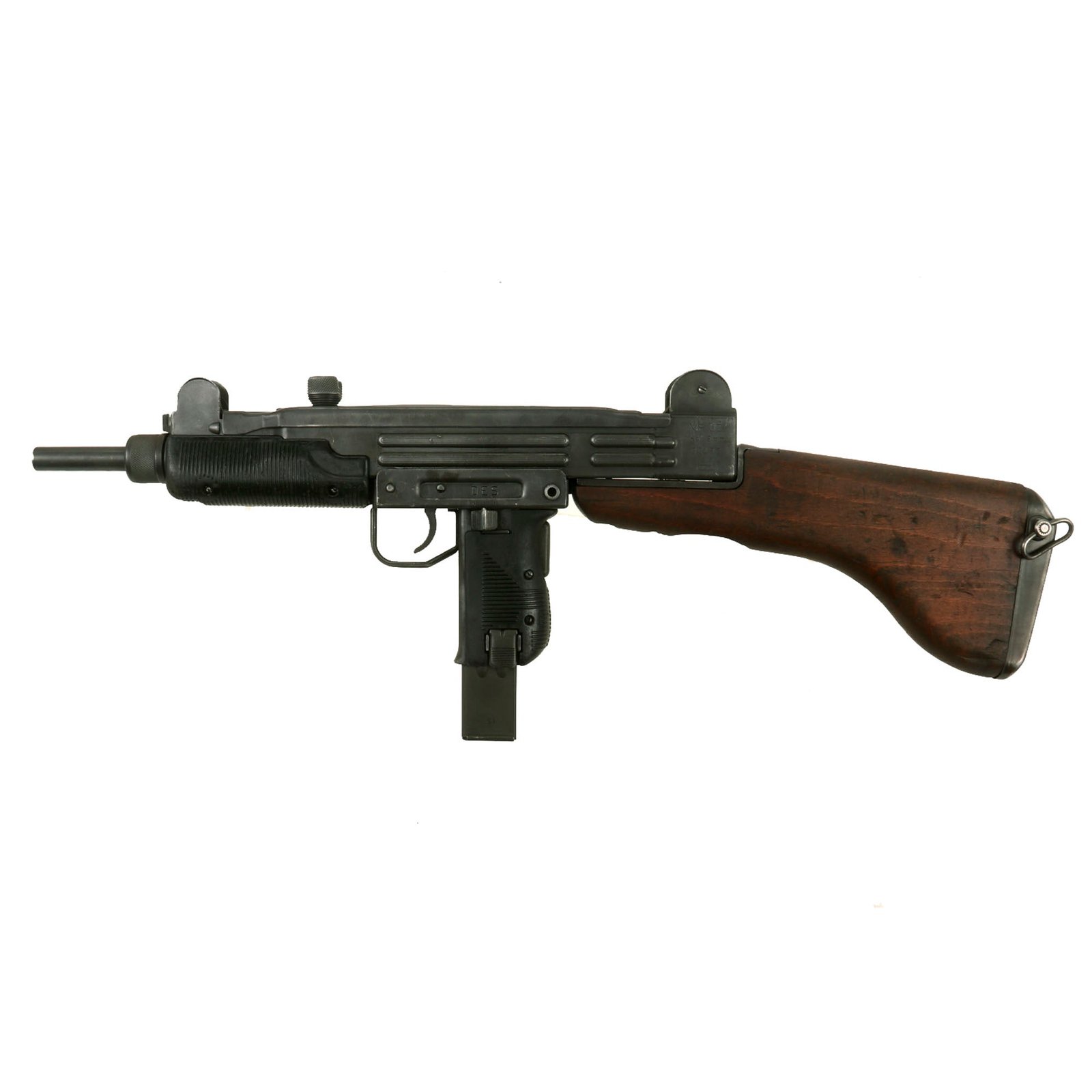 Buy Original Israeli Six-Day War UZI Display Submachine Gun dated 1961 with Wood Stock & Magazine - Serial 83492 | Original Firearms Antique For Sale