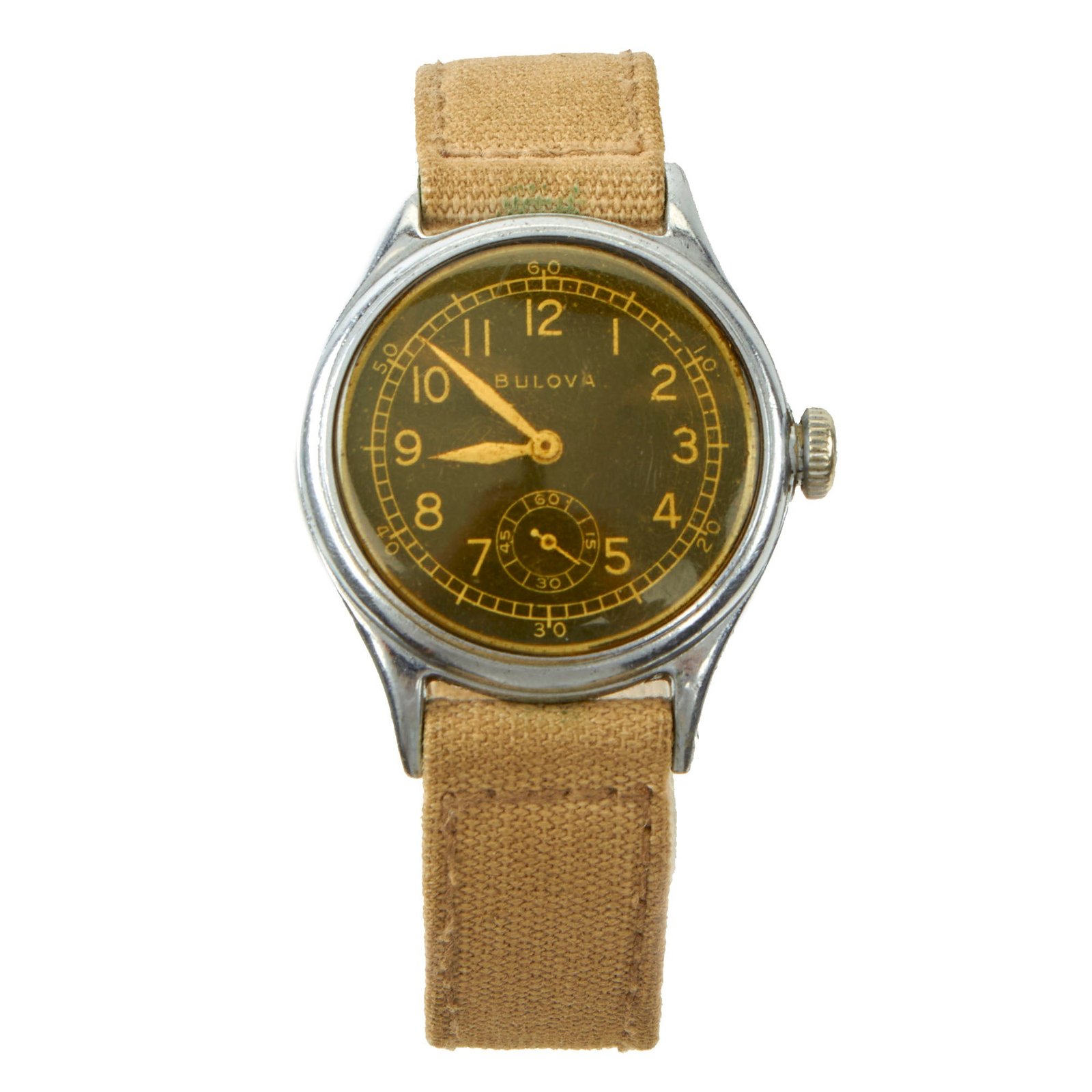 Buy Original U.S. WWII Fully Functional US Army Ordnance Department 17-Jewel Wrist Watch by Bulova | Original Firearms Antique For Sale