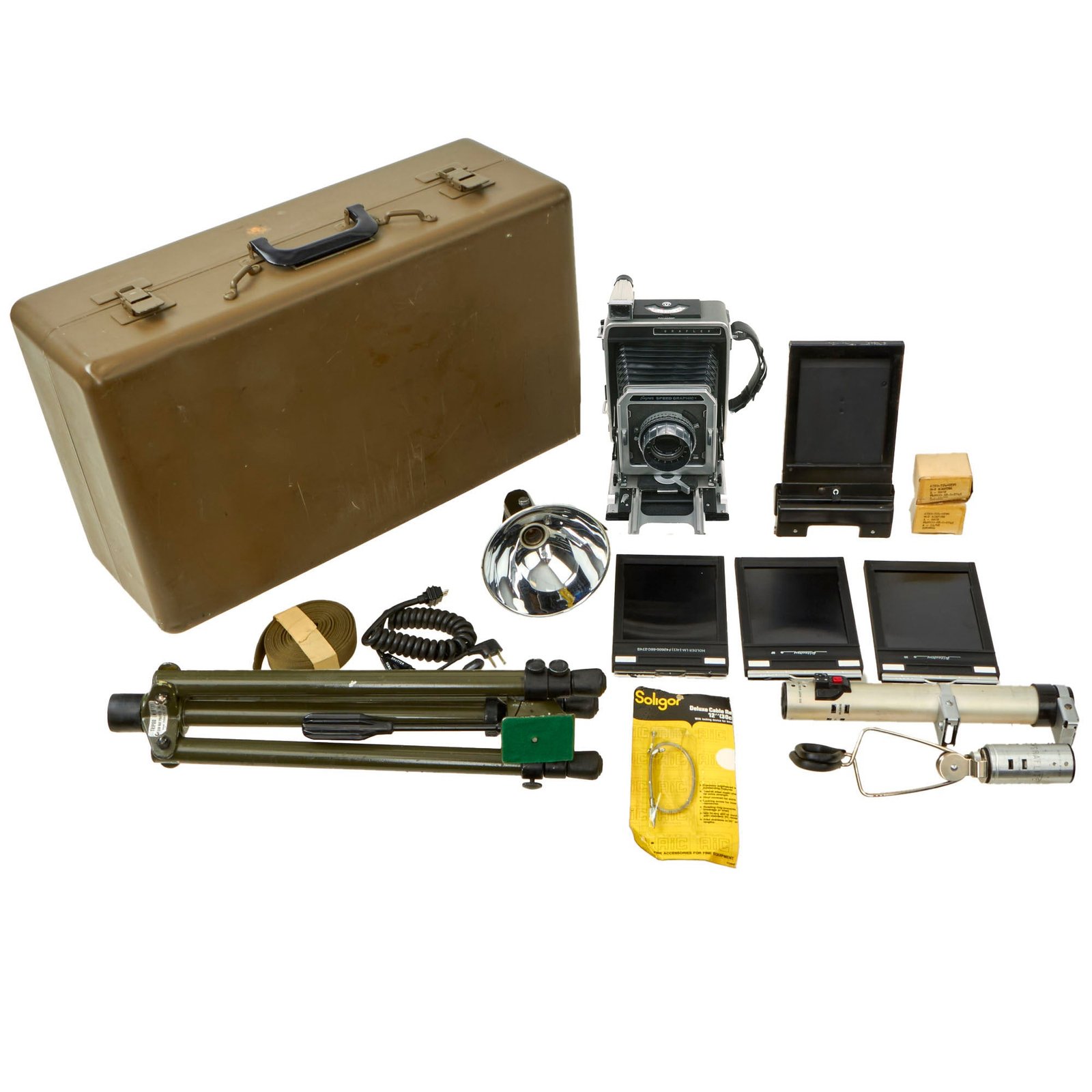 Buy Original Unissued U.S. Vietnam War KS-4A (2) Still Picture Camera Set by Graflex with Super Speed Graphic Camera & Accessories in Case | Original Firearms Antique For Sale