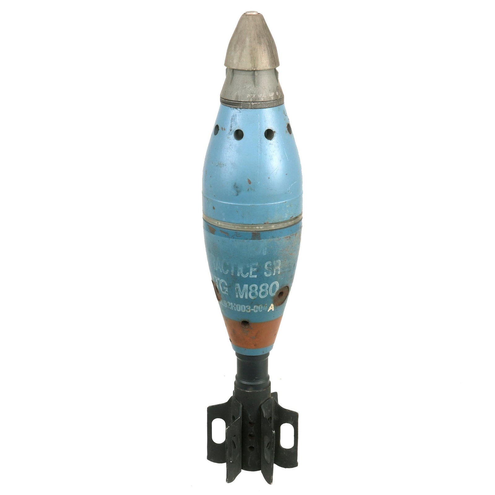 Buy Original U.S. Gulf War Inert 81mm Target Practice M880 Short Range Training Round With Fuse - For Use With M252 Mortar System | Original Firearms Antique For Sale