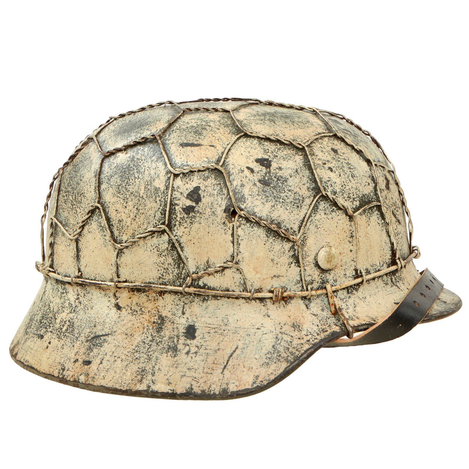 Buy Original German WWII M40 Refurbished 6th Army Battle of Stalingrad Winter Camouflage Helmet - Stamped EF66 | Original Firearms Antique For Sale