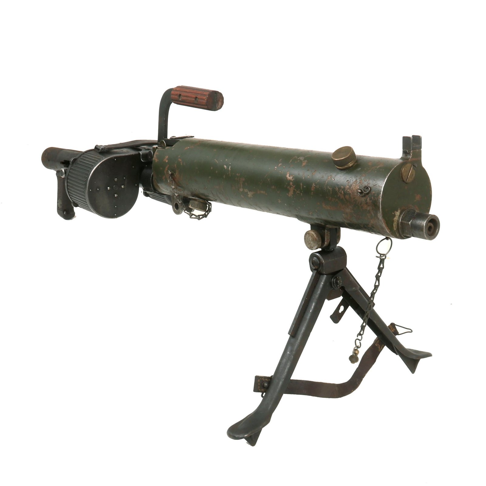 Buy Original German WWII Rheinmetall ST-61 MG 15 Water Cooled Display Gun Serial No. 1878 with Saddle Drum Magazine - dated 1942 | Original Firearms Antique For Sale