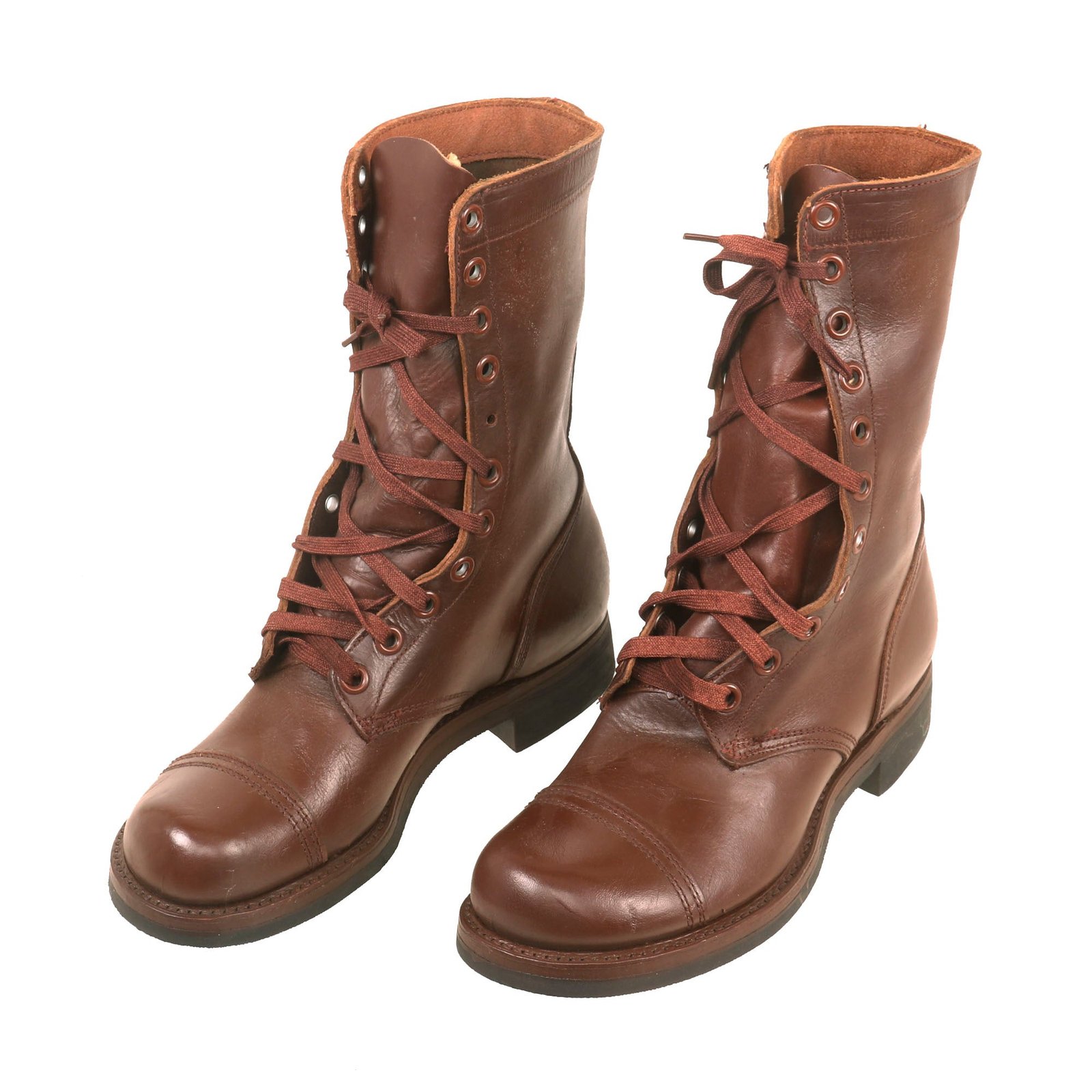 Buy Original U.S. Korean War Pair of Army M1945 Russet Combat Boots - Size 11 | Original Firearms Antique For Sale