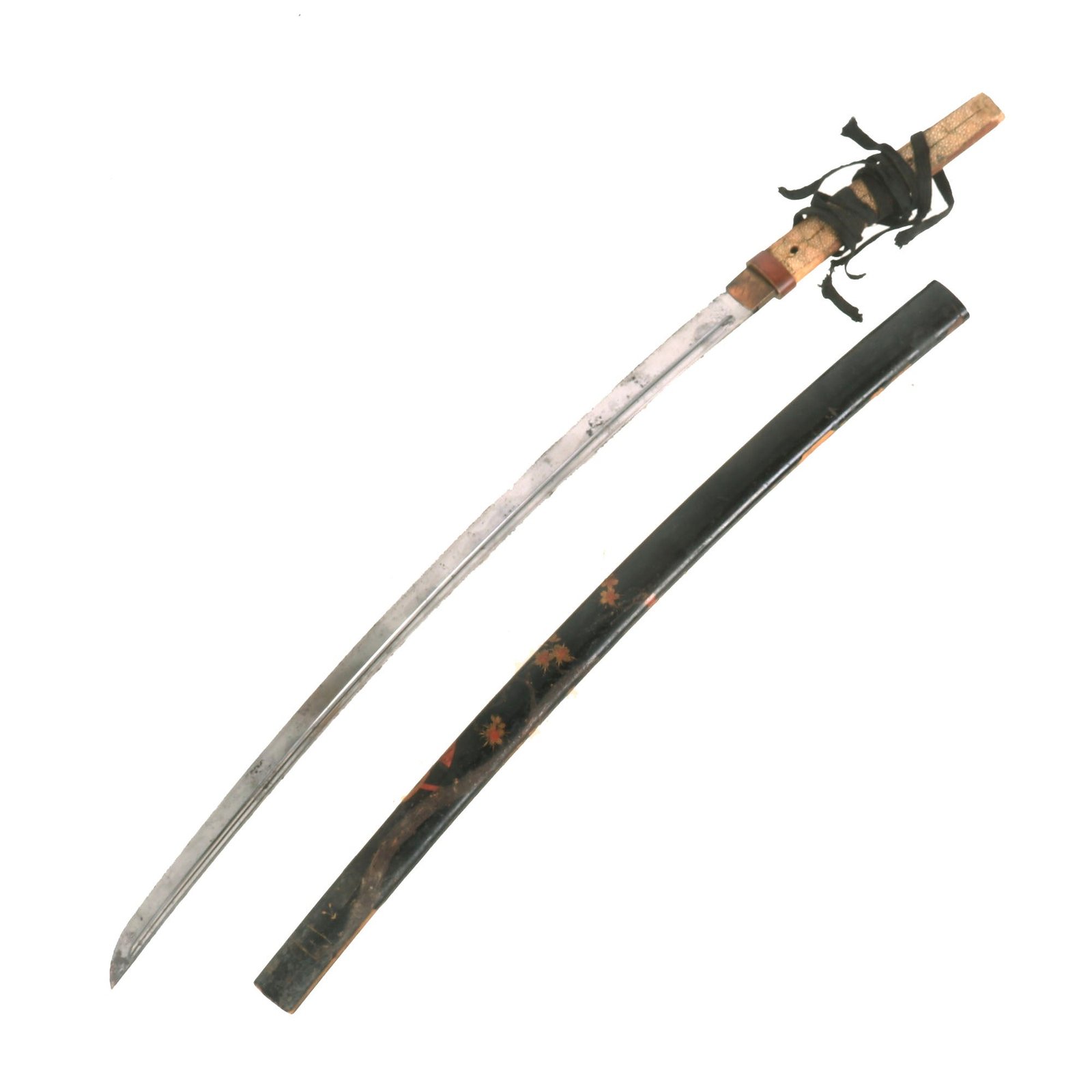 Buy Original Japanese 17th Century Edo Period Katana Sword by SHODAI HIZEN TADAYOSHI (1st Gen) with Partial Damaged Fittings | Original Firearms Antique For Sale