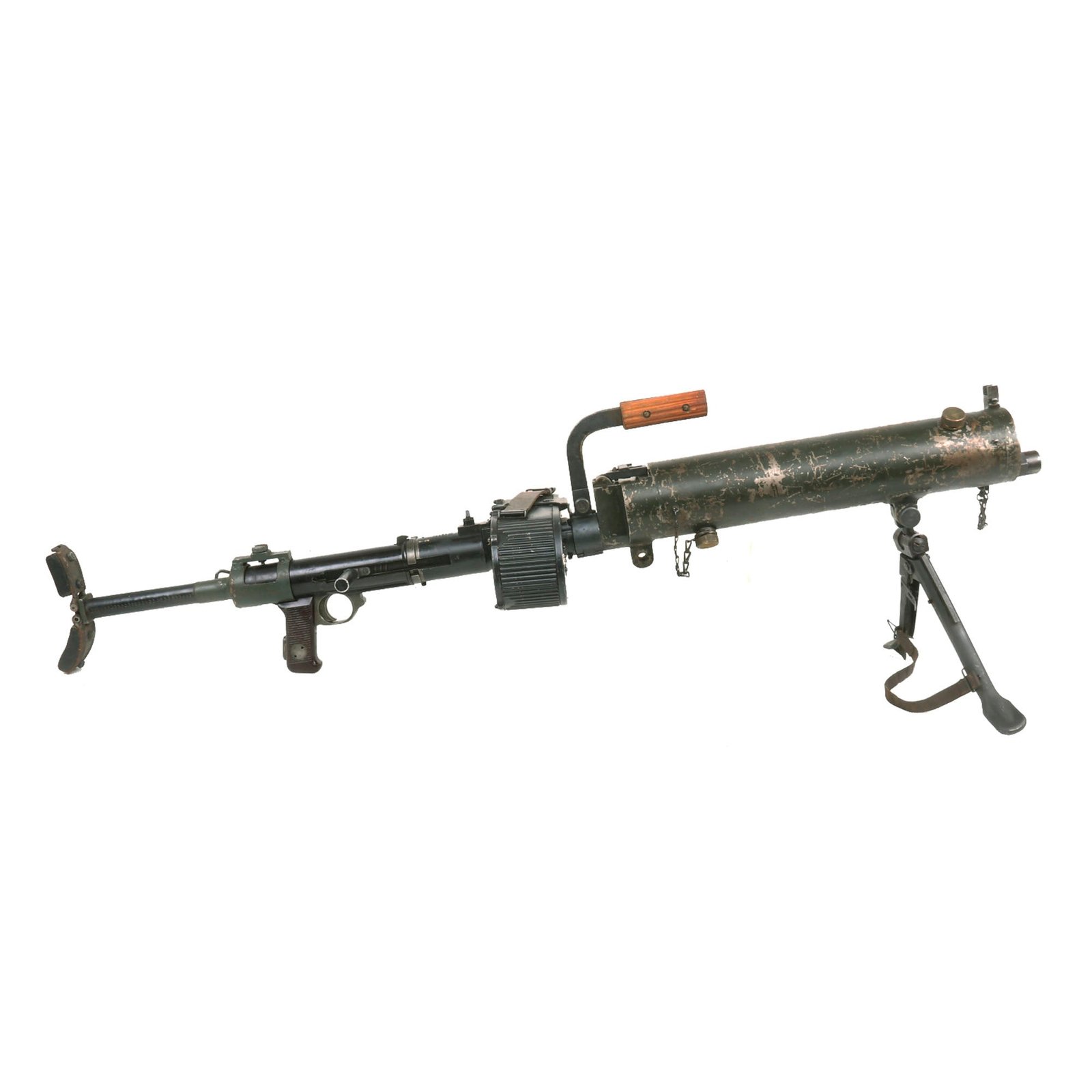 Buy Original German WWII Rheinmetall ST-61 MG 15 Water Cooled Display Gun Serial No. 1773 with Saddle Drum Magazine & Butt Stock - dated 1942 | Original Firearms Antique For Sale