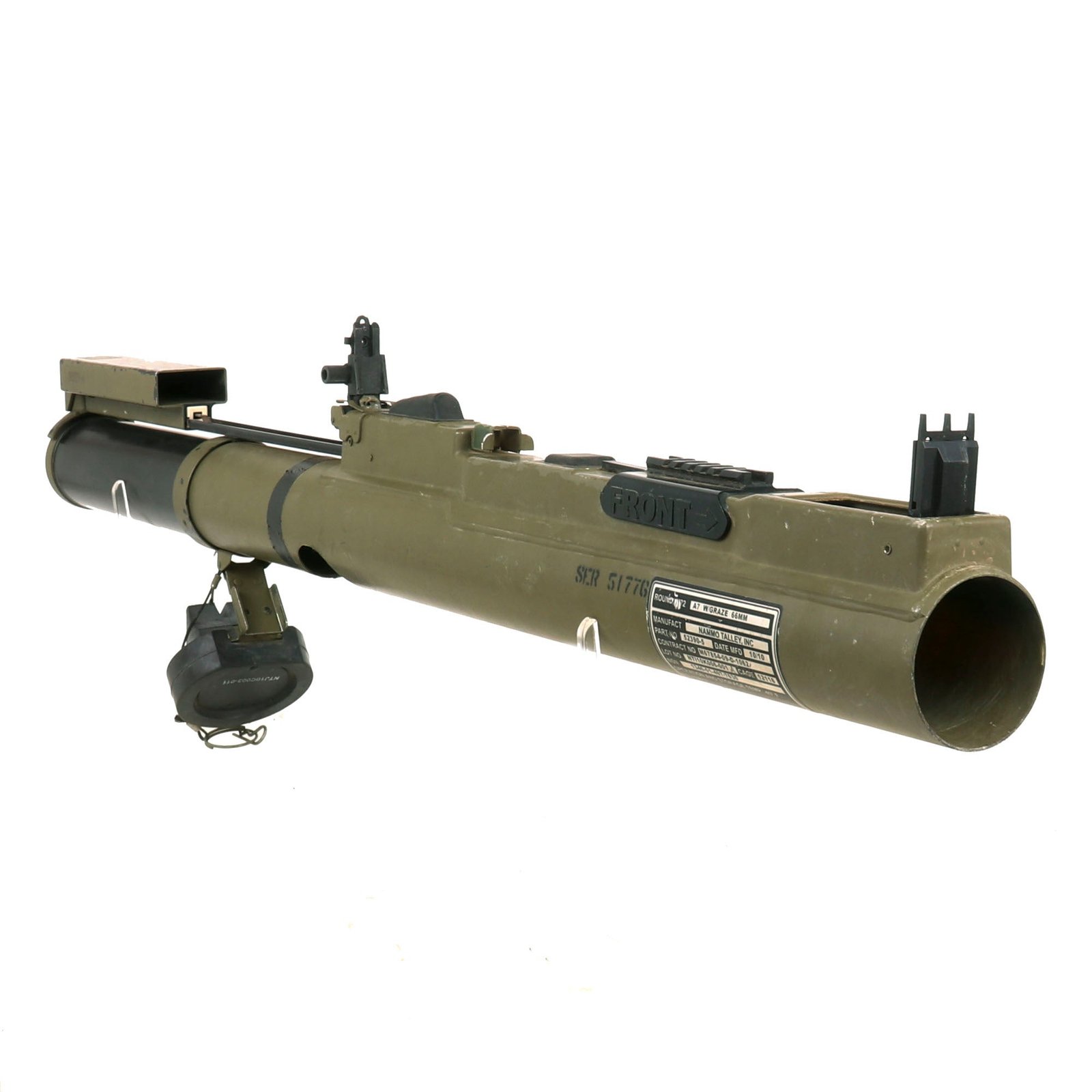 Buy Original U.S. Global War on Terror INERT M72A7 Light Anti-Tank Weapon LAW Rocket Propelled Grenade Launcher With Picatinny Rail and Sling Assembly - Dated 2010 | Original Firearms Antique For Sale