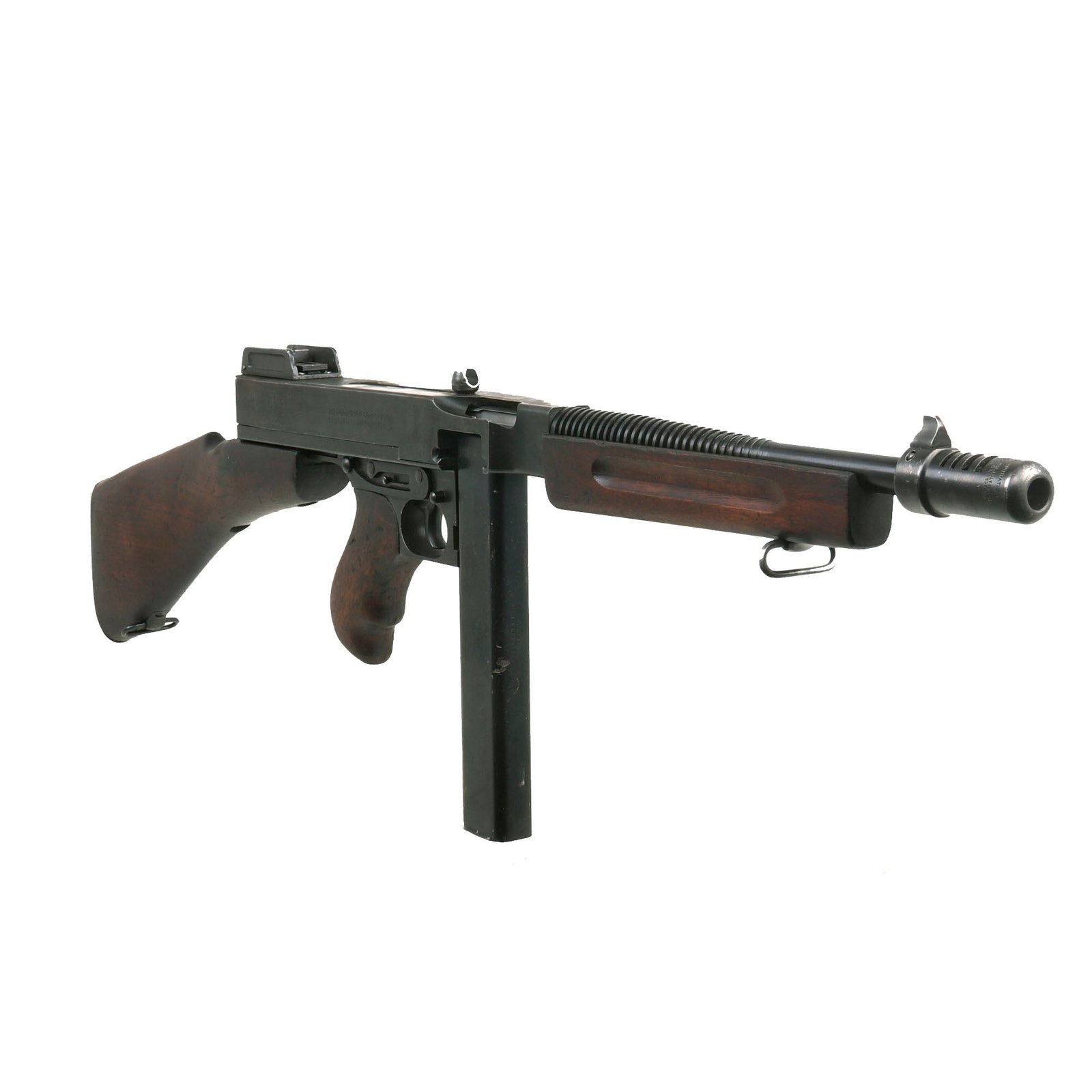 Buy Original U.S. WWII Thompson M1928A1 Display Submachine Gun Serial NO.S-440659 - Original WW2 Parts | Original Firearms Antique For Sale