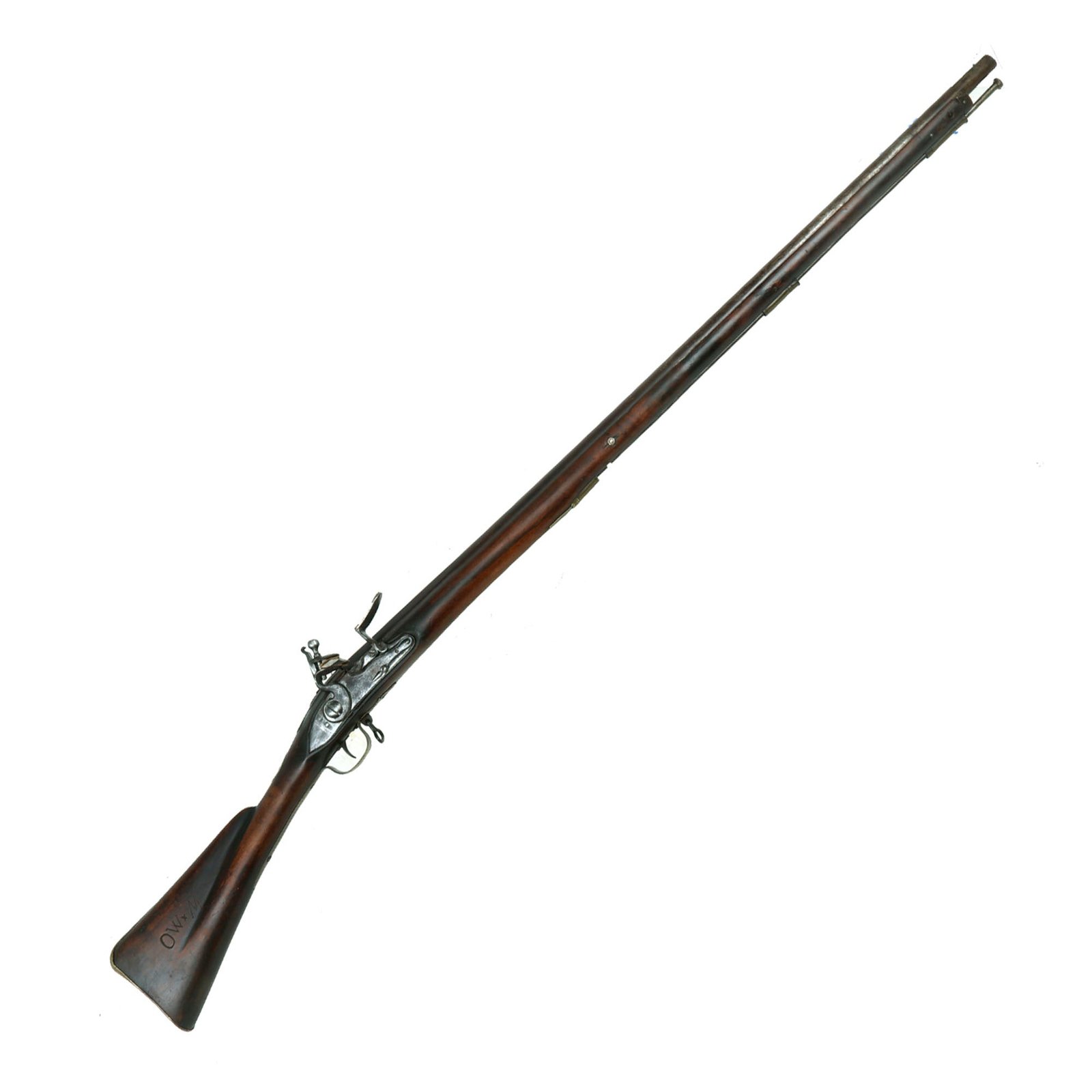 Buy Original U.S. Revolutionary War Composite Flintlock Musket Made With French and British Components - Circa 1776 | Original Firearms Antique For Sale