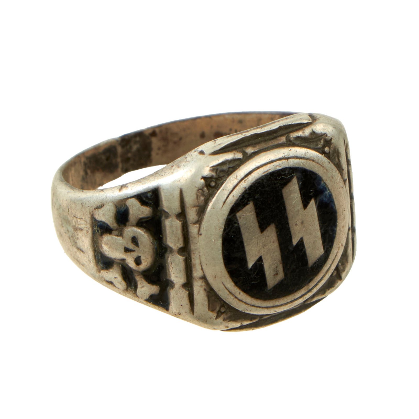 Buy Original German WWII SS Private Purchase Double Sig Rune Ring - Schutzstaffel | Original Firearms Antique For Sale