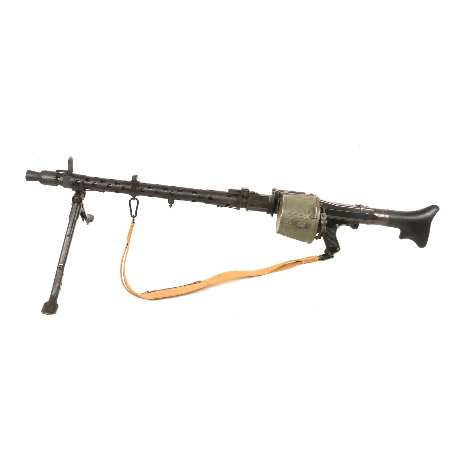Buy Original German WWII MG 34 Display Machine Gun by Waffenwerke Brünn with Basket Belt Carrier & Replica DAK Sling - dated 1945 | Original Firearms Antique For Sale