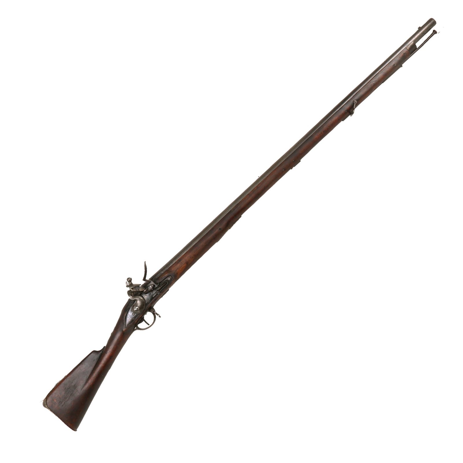 Buy Original U.S. Revolutionary War British Short Land Pattern Brown Bess Flintlock Musket Marked to 34th Reg't of Foot - Restocked in America | Original Firearms Antique For Sale