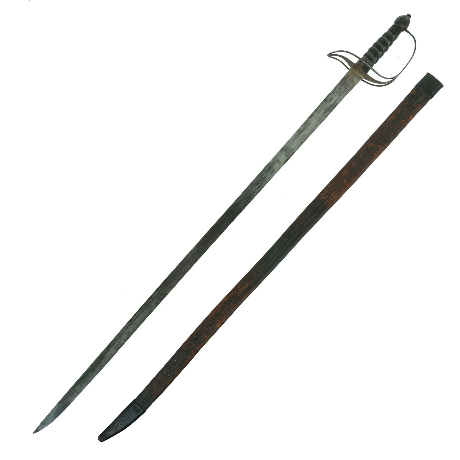 Buy Original British American Revolution Incredibly Scarce Pattern 1759 Light Dragoon Saber & Scabbard by Nathaniel Jeffries of London | Original Firearms Antique For Sale