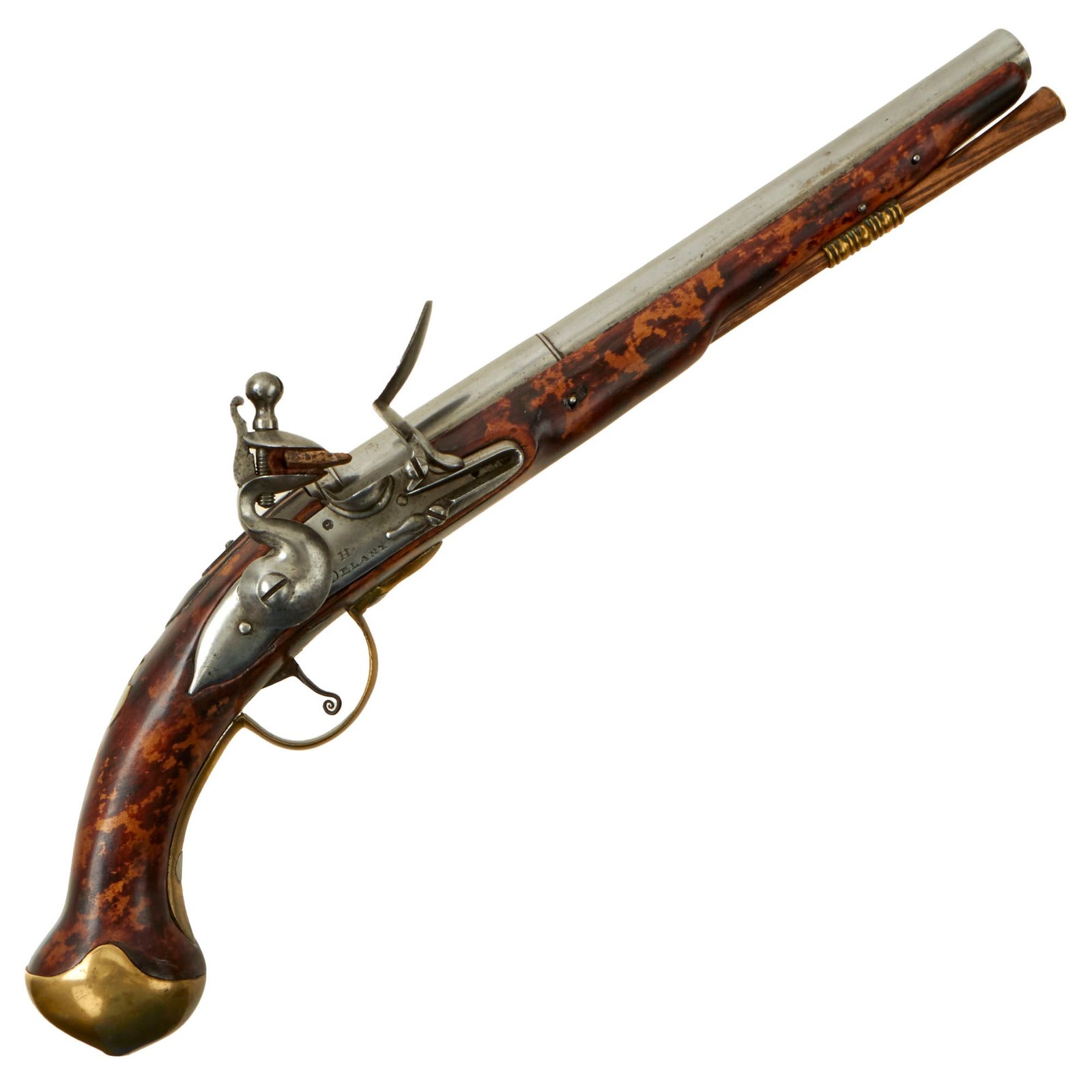 Buy Original 1st Jacobite Rebellion of 1715 Era British 20 Bore Flintlock Horse Pistol by Henry Delany Owned by Thomas Gage of Shirburn Castle | Original Firearms Antique For Sale