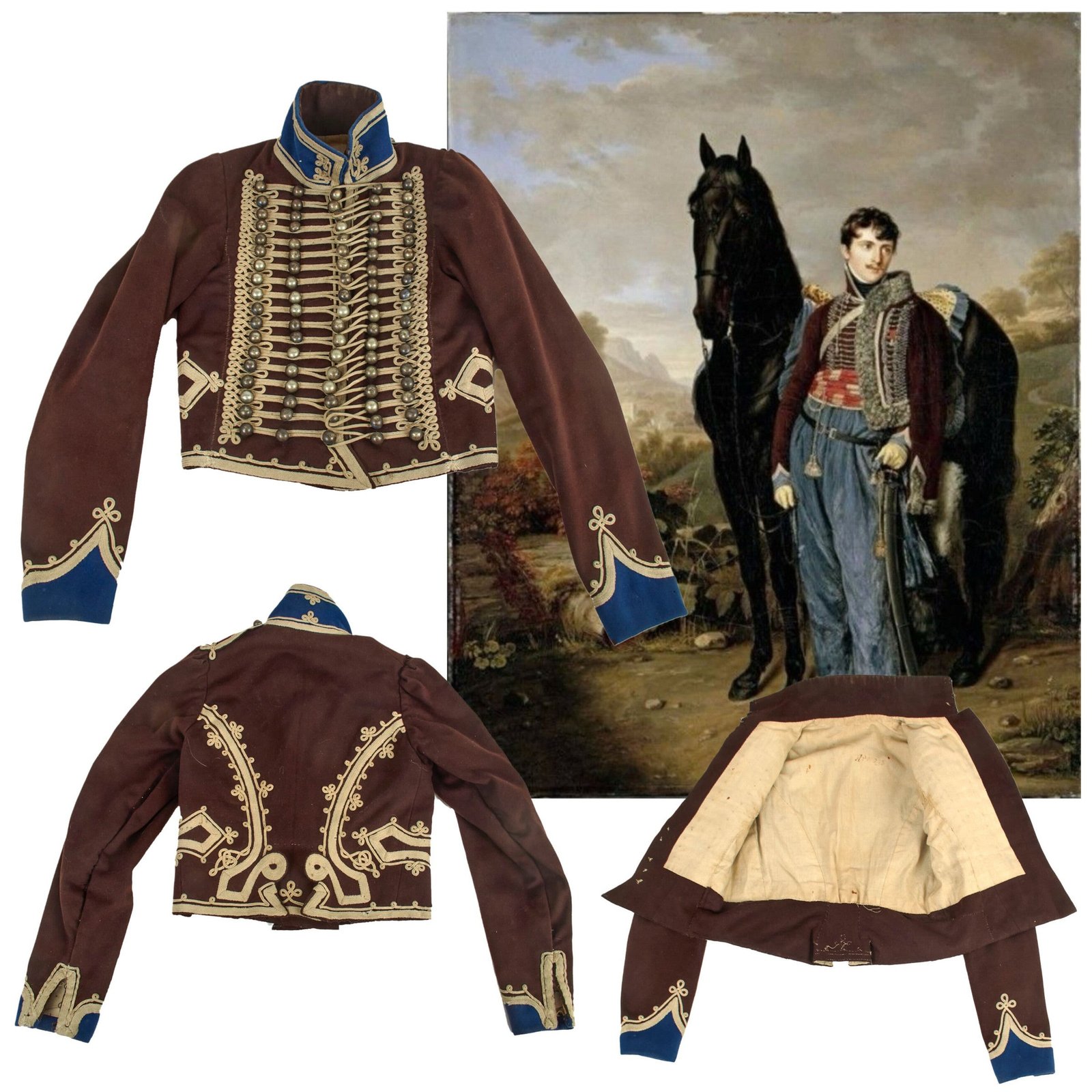 Buy Original French First Empire Napoleonic 2nd Hussars Dolman Jacket with Later 19th Century Alterations & Buttons - Circa 1805 | Original Firearms Antique For Sale