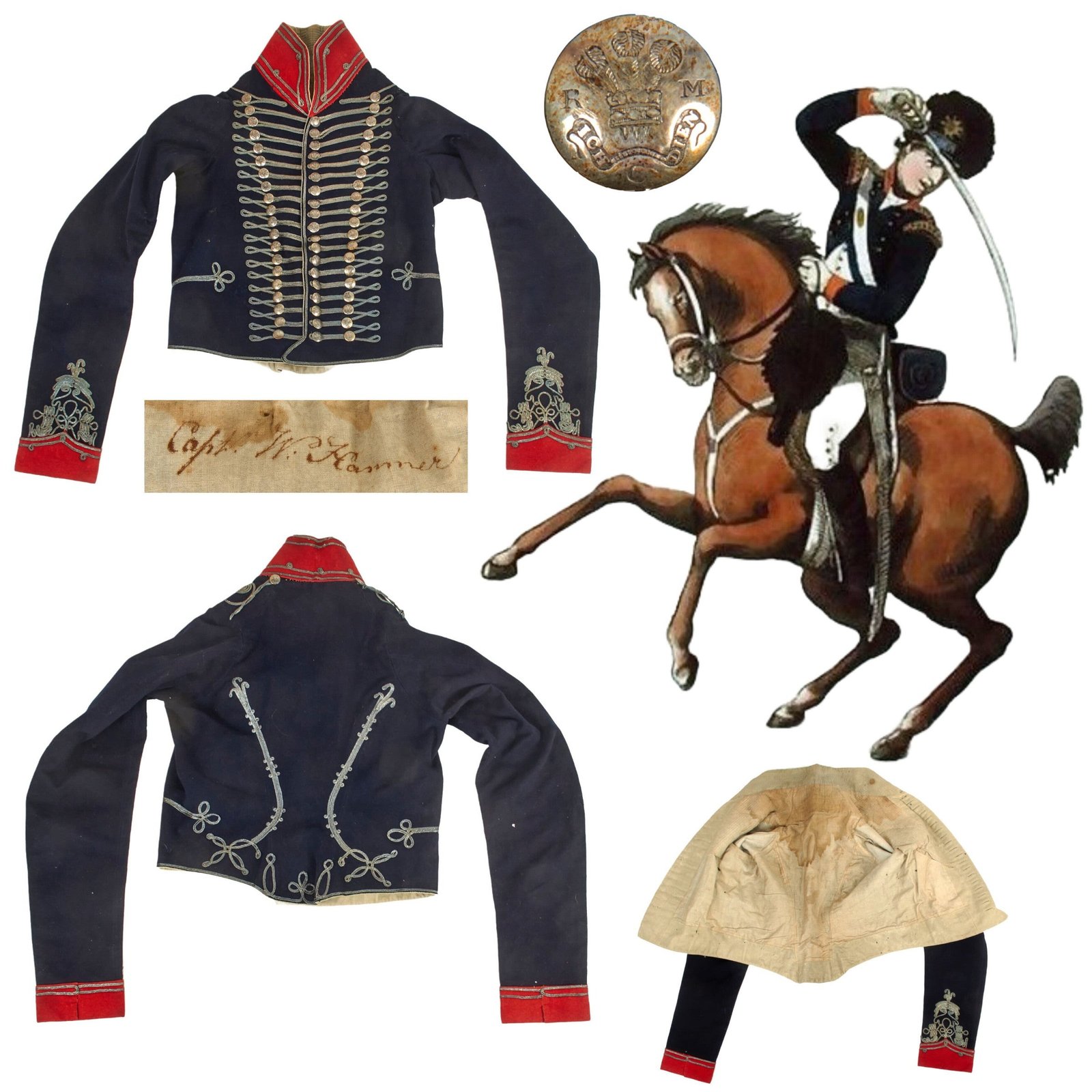 Buy Original British Napoleonic Wars Named Royal Maylor Yeomanry Cavalry Dolman Uniform Jacket Circa 1803-1815 | Original Firearms Antique For Sale