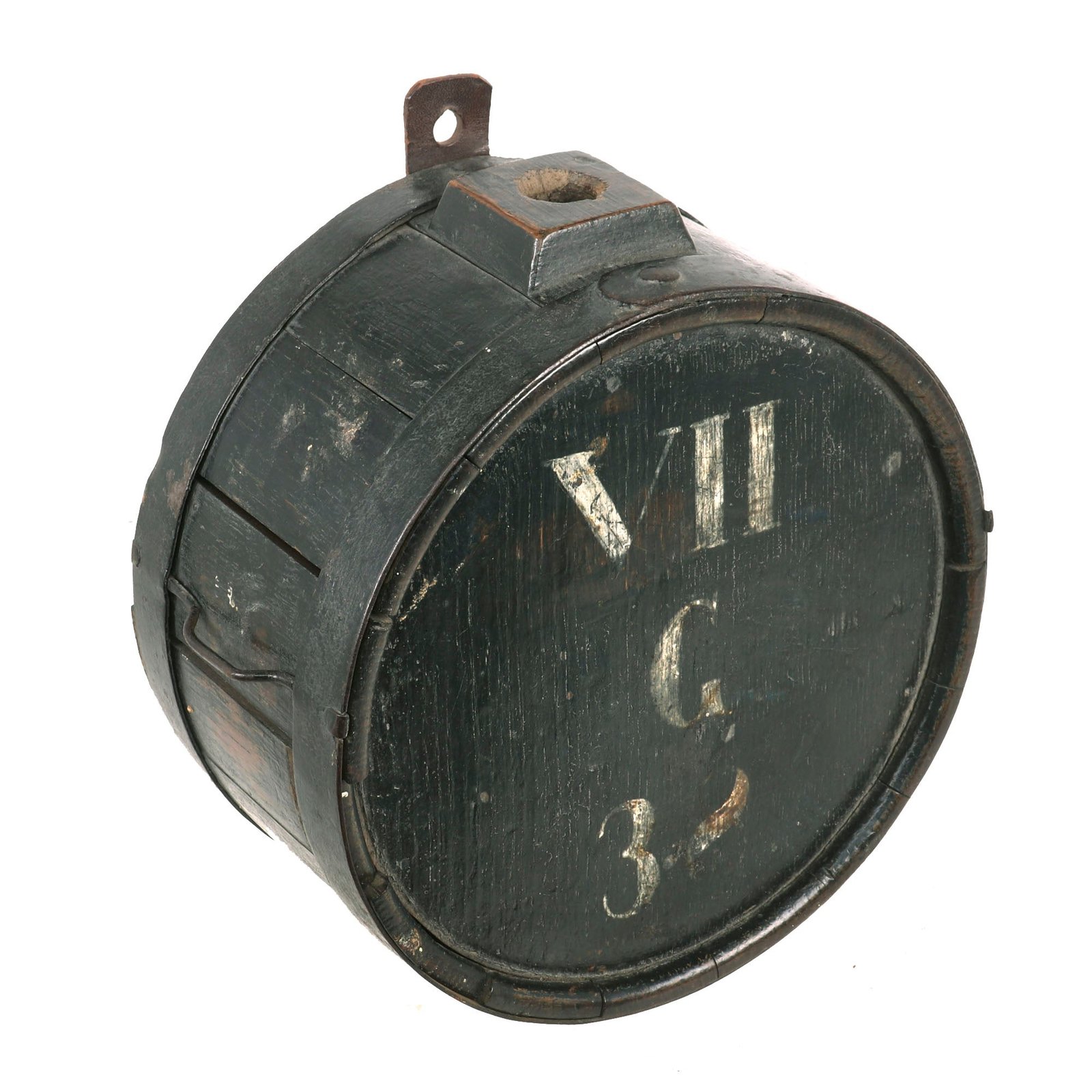 Buy Original British Napoleonic Era Wooden Canteen Marked to 7th Regiment of Foot - Circa 1810 | Original Firearms Antique For Sale
