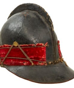 Buy Original U.S. Federal 1790 / War of 1812 Rare Regiment of Light Dragoons Tarleton Cap Helmet with Velvet Turban & Silver Cord - Retained Lining | Original Firearms Antique For Sale