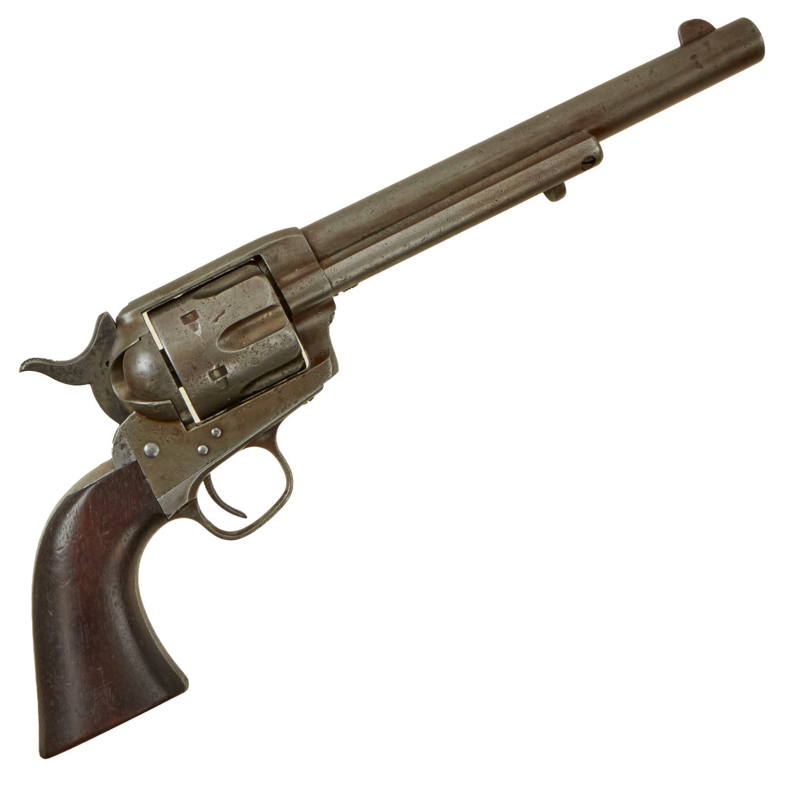 Buy Original U.S. Surcharged Colt .45cal Single Action Army Cavalry Revolver Made in 1884 with 7 ½" Barrel and DFC Inspection Stamps - Matching Serial 113899 | Original Firearms Antique For Sale
