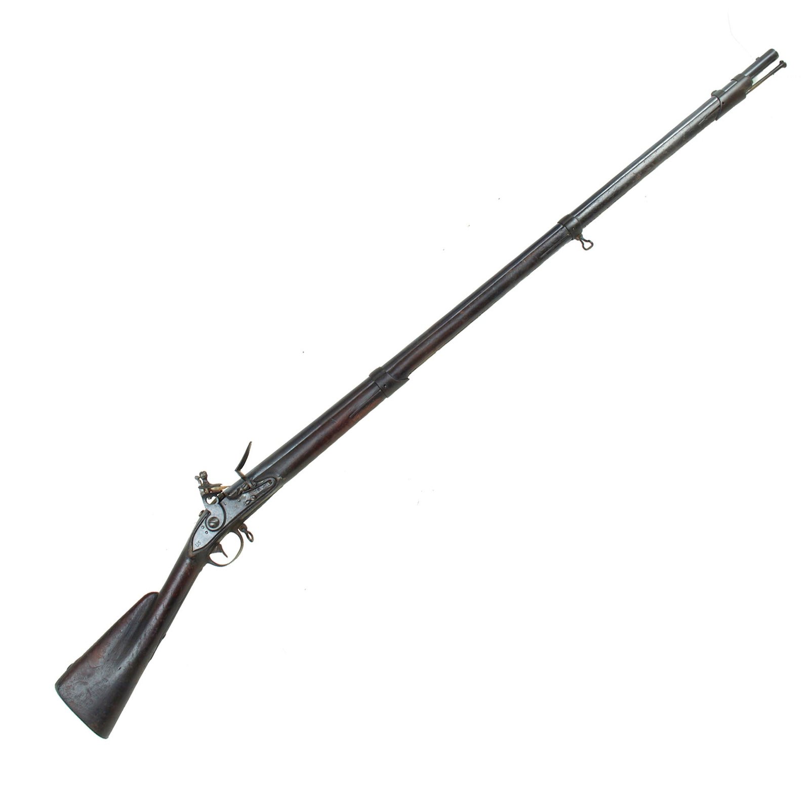 Buy Original U.S. Surcharged Revolutionary War French M-1766/68 Charleville Flintlock Musket by Charleville Arsenal | Original Firearms Antique For Sale