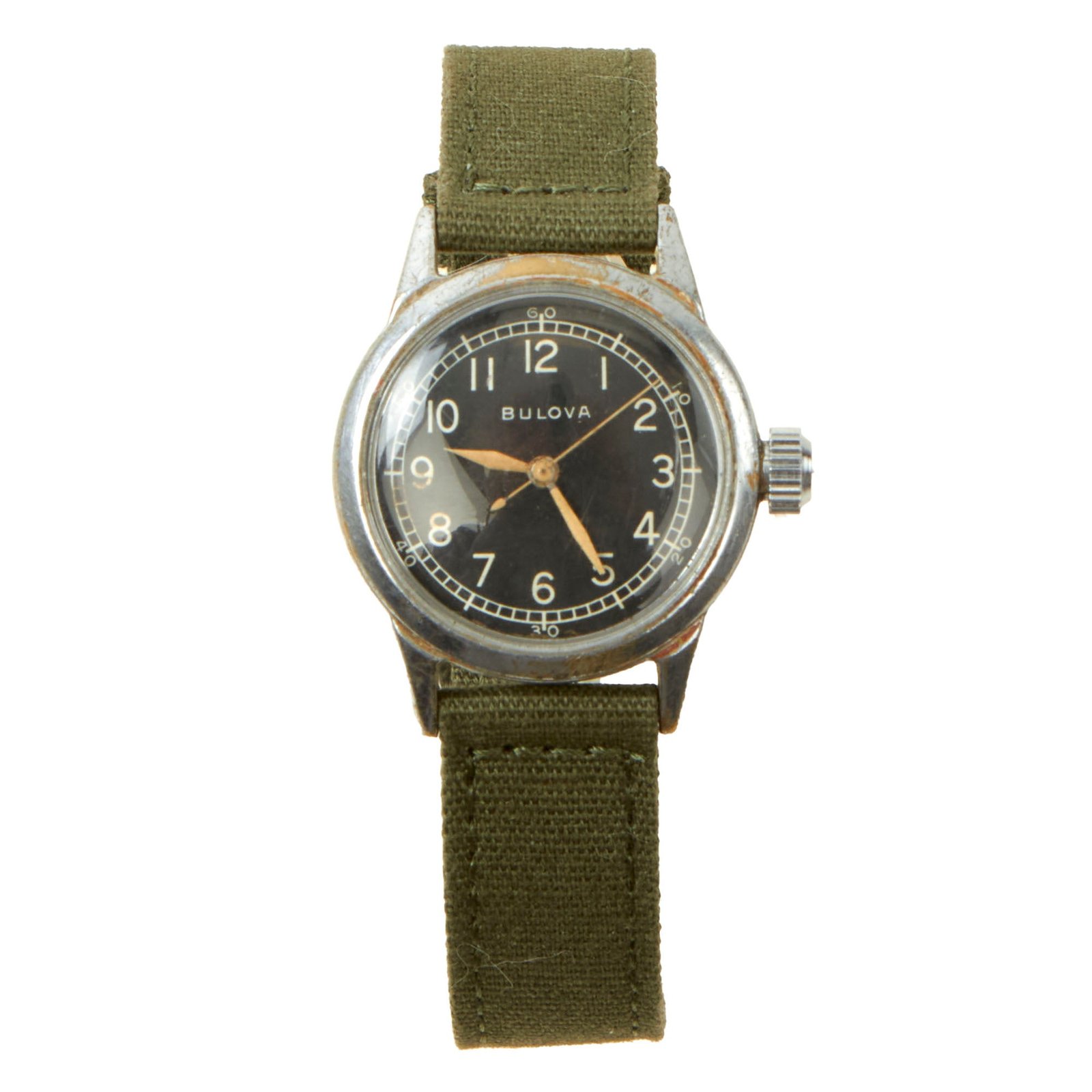 Buy Original U.S. WWII 1943 Type A-11 USAAF Wrist Watch by Bulova - Fully Functional | Original Firearms Antique For Sale