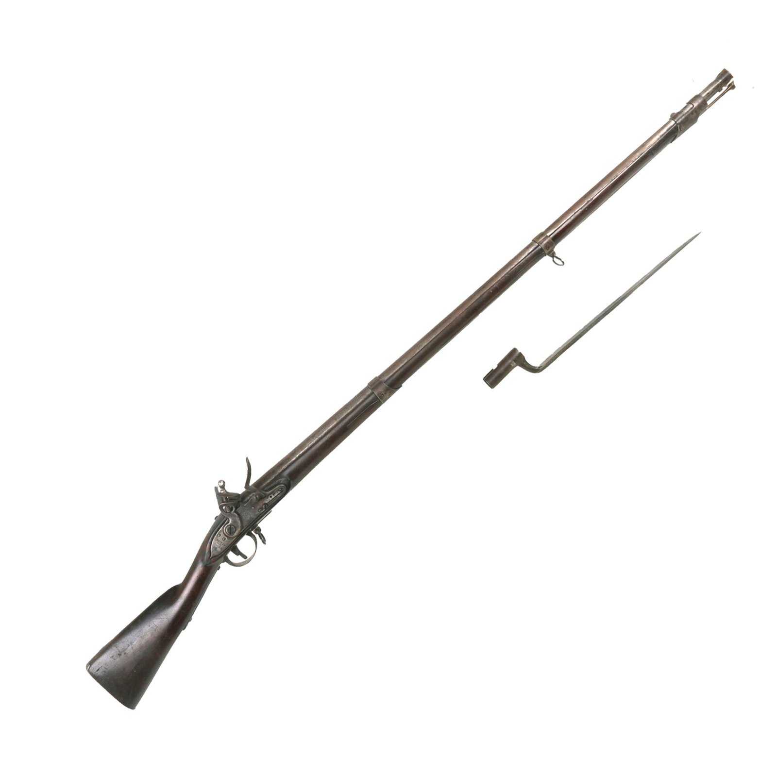 Buy Original U.S. Springfield Model 1808/1812 Flintlock Contract Musket by Nippes & Co. of Philadelphia with Bayonet - Unconverted | Original Firearms Antique For Sale