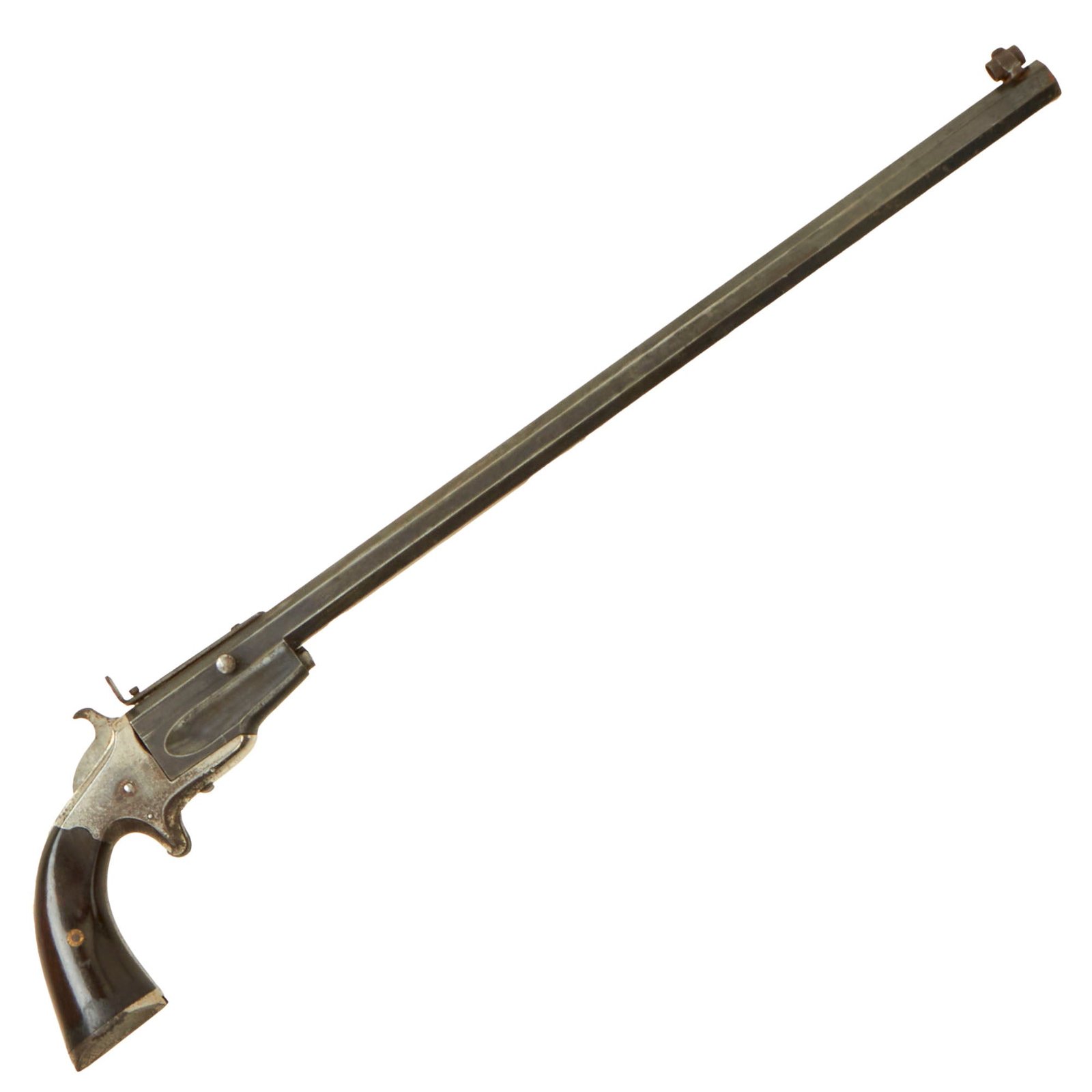 Buy Original U.S. Frank Wesson .22cal Single Shot "Pocket Rifle" Target Pistol Serial 2 with Excellent Bore and British Proof Marks | Original Firearms Antique For Sale