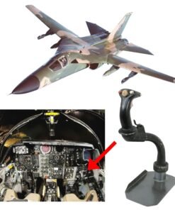 Buy Original U.S. Vietnam War Era General Dynamics FB-111 Aardvark Combat Aircraft Control Stick on Display Mount with Small Model | Original Firearms Antique For Sale