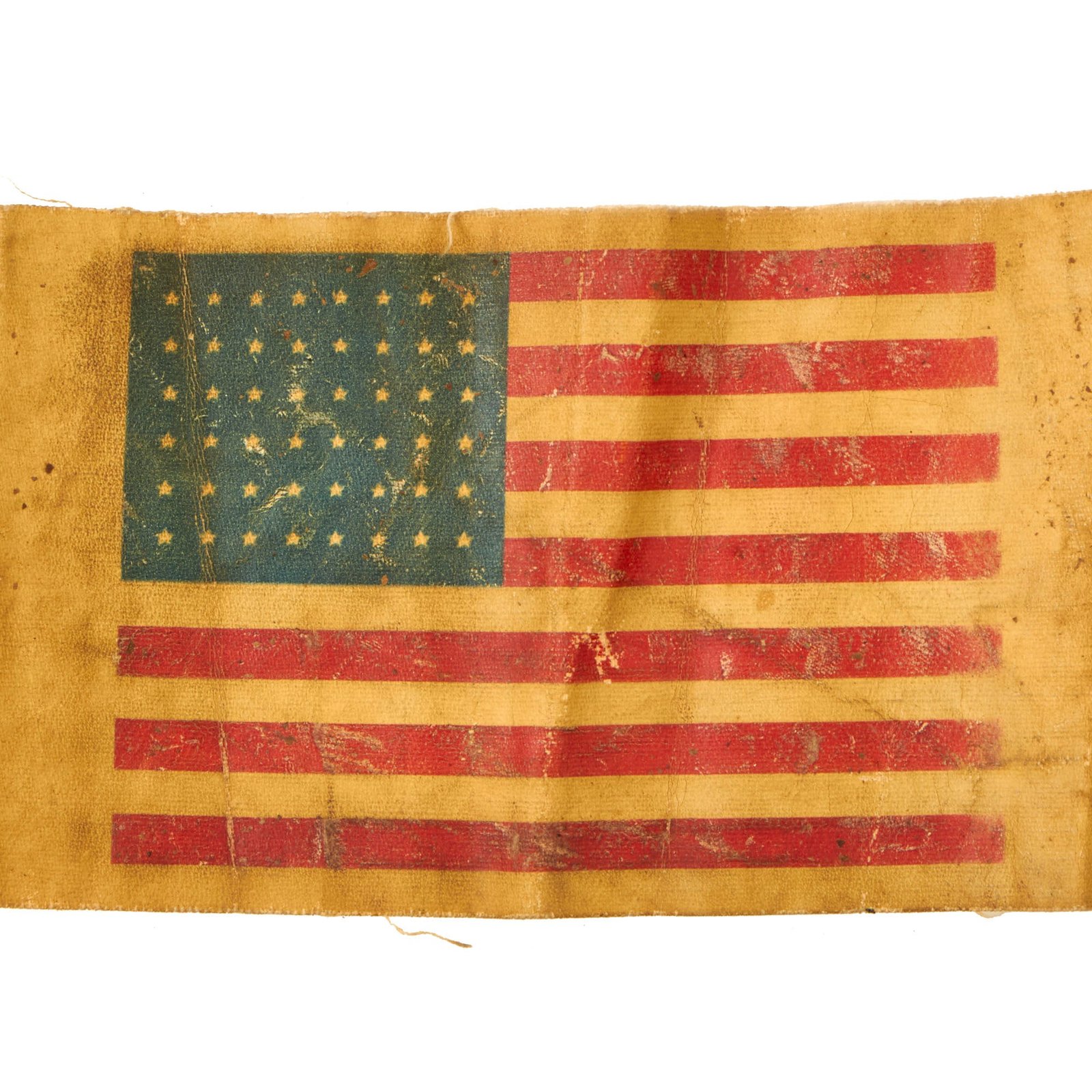 Buy Original U.S. WWII Service Worn Paratrooper D-Day Invasion American Flag Oilcloth Armband with Safety Pin | Original Firearms Antique For Sale