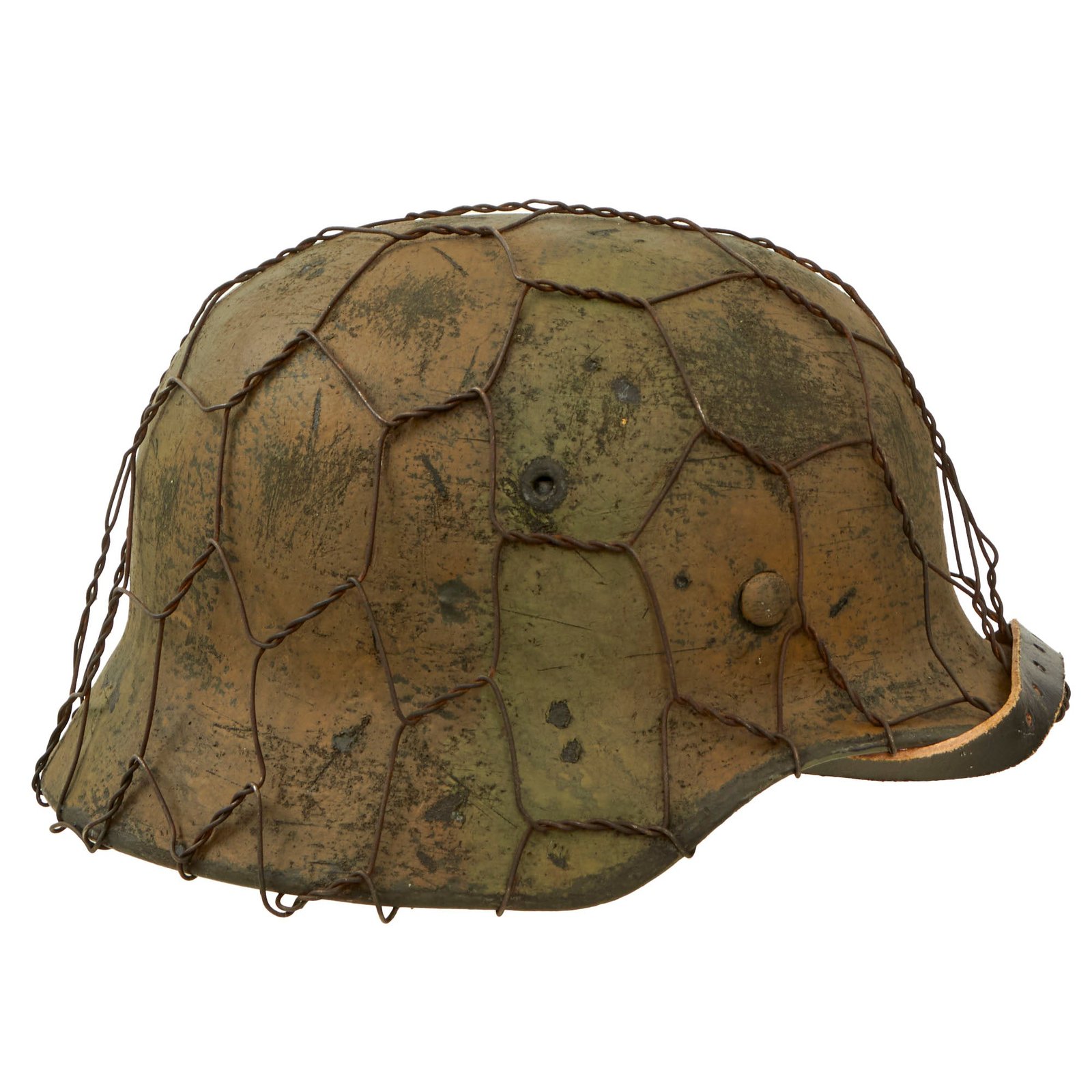 Buy Original German WWII M40 Refurbished WWII Operation Market Garden 9th SS Panzer "Hohenstaufen" Helmet - Stamped EF64 | Original Firearms Antique For Sale