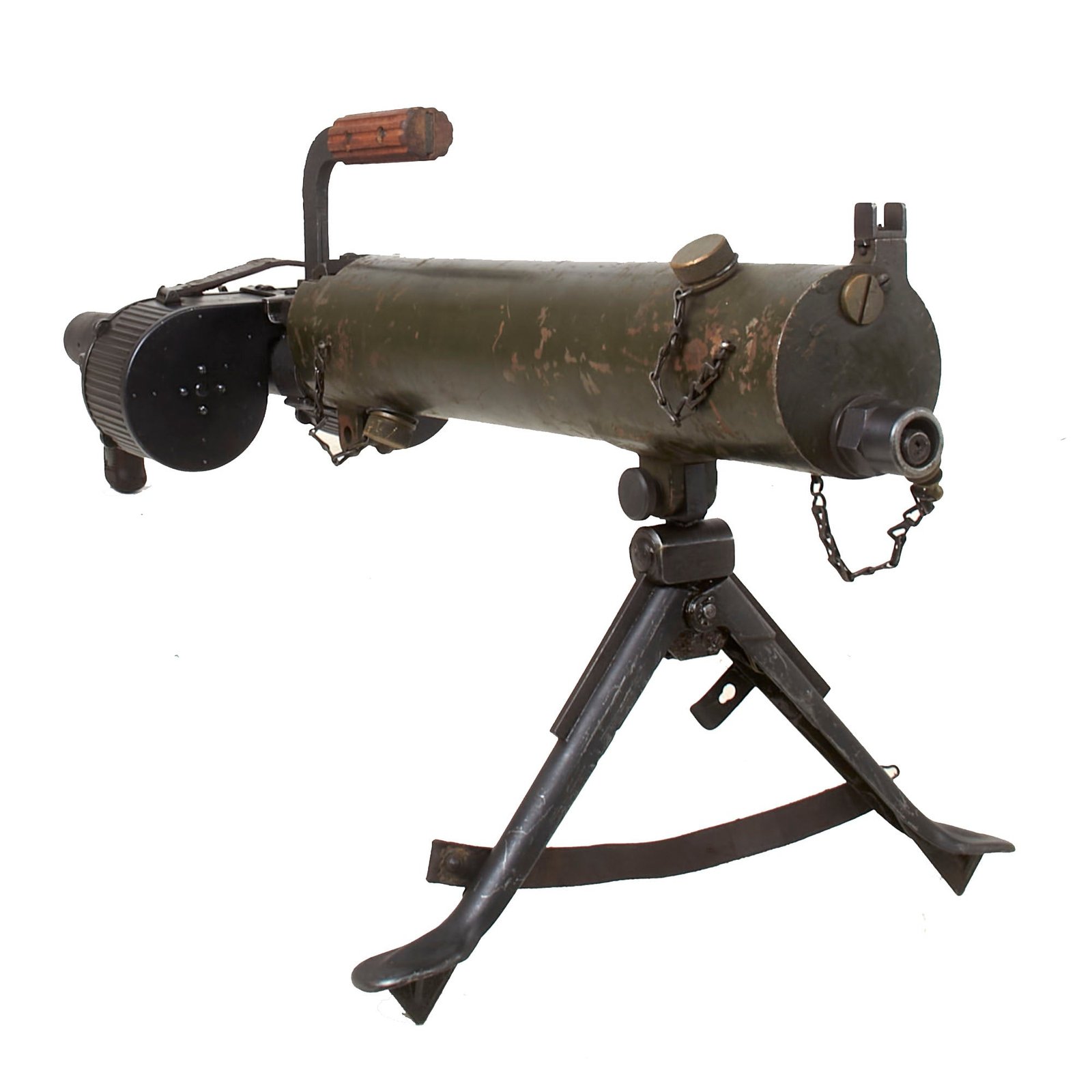 Buy Original German WWII Rheinmetall ST-61 MG 15 Water Cooled Display Gun Serial No. 438 with Saddle Drum Magazine - dated 1940 | Original Firearms Antique For Sale