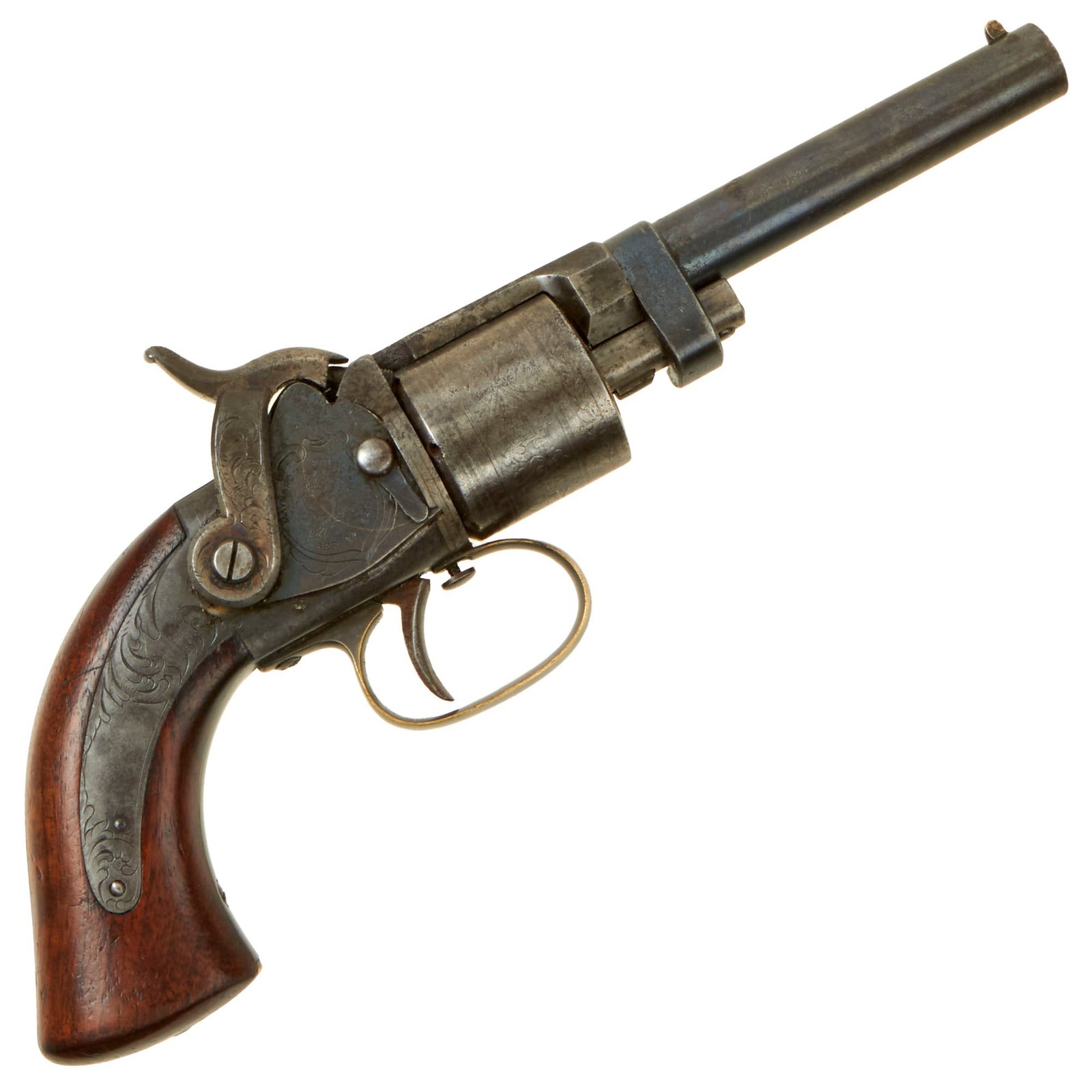Buy Original U.S. Civil War Massachusetts Arms Co. .31cal Pocket Percussion Revolver with 4" Barrel and Maynard Tape Primer - Serial 1133 | Original Firearms Antique For Sale
