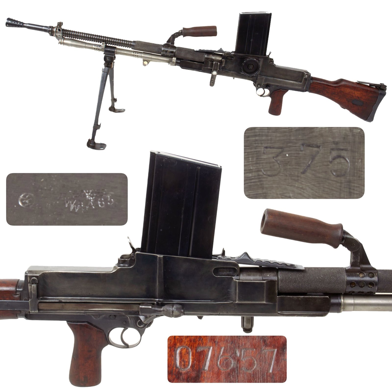 Original Czech Pre-WWII Yugoslavian Contract ZB-30J German MG30(t) Display Machine Gun with Waffenamt WaA63 Marked Magazine