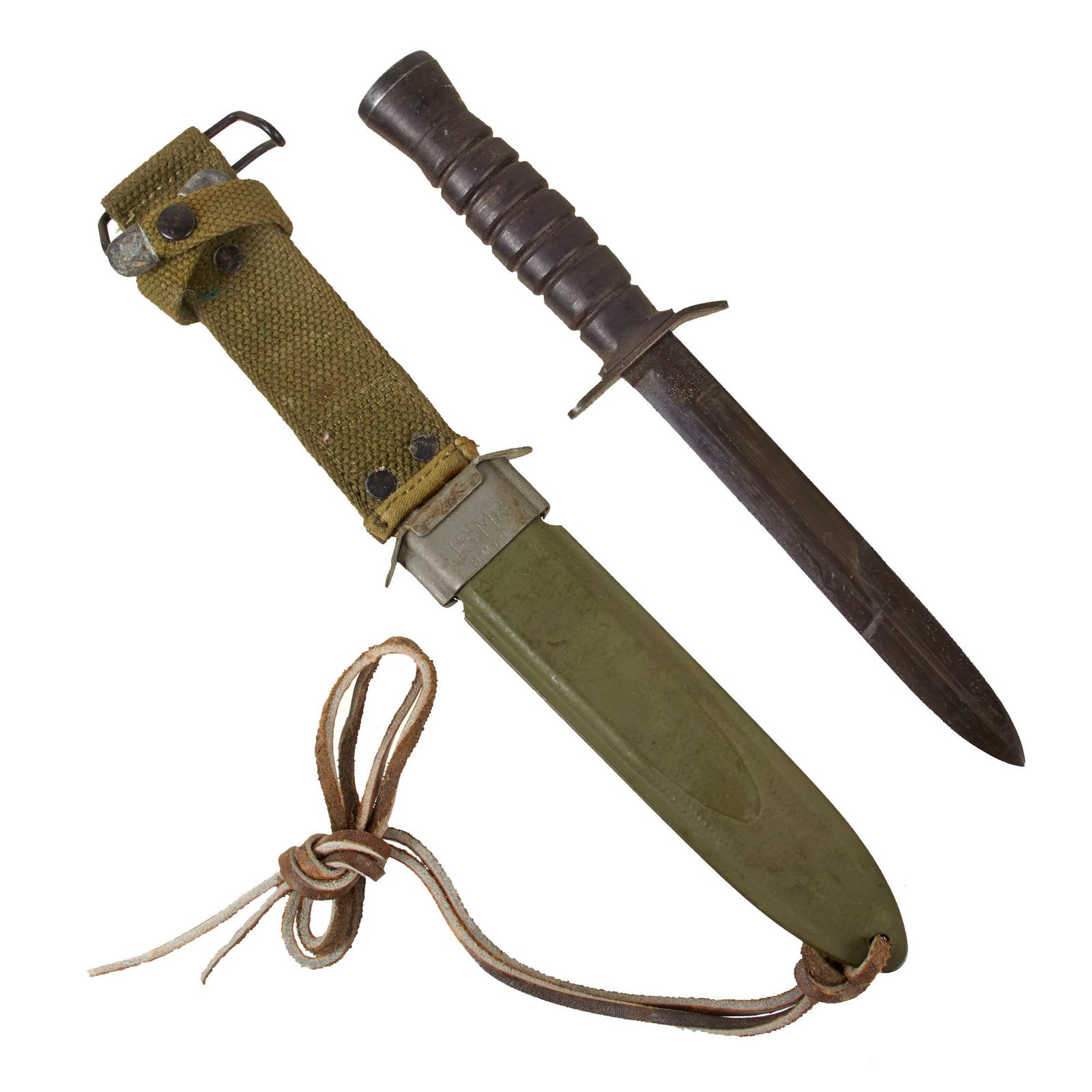 Original U.S. WWII M3 Fighting Knife by CASE with M8 Scabbard