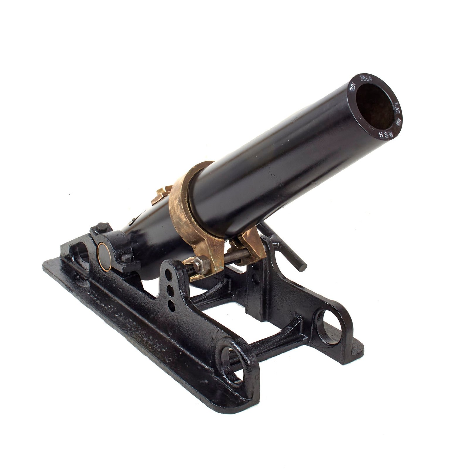 Original WWII U.S. Coast Guard Line Throwing Cannon Lyle Gun Number 2964 by Sculler Safety Corp with Steel Mount