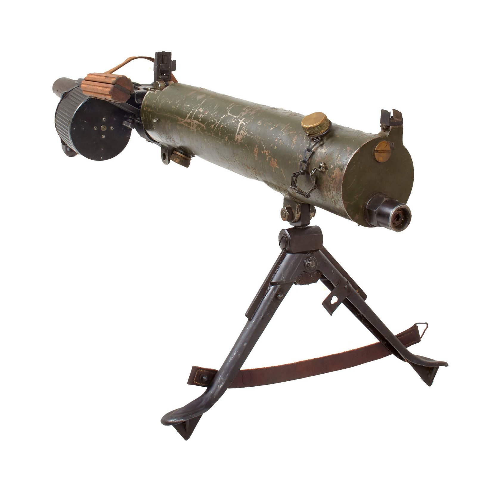 Buy Original German WWII Rheinmetall ST-61 MG 15 Water Cooled Display Gun Serial No. 443 with Saddle Drum Magazine - dated 1940 | Original Firearms Antique For Sale