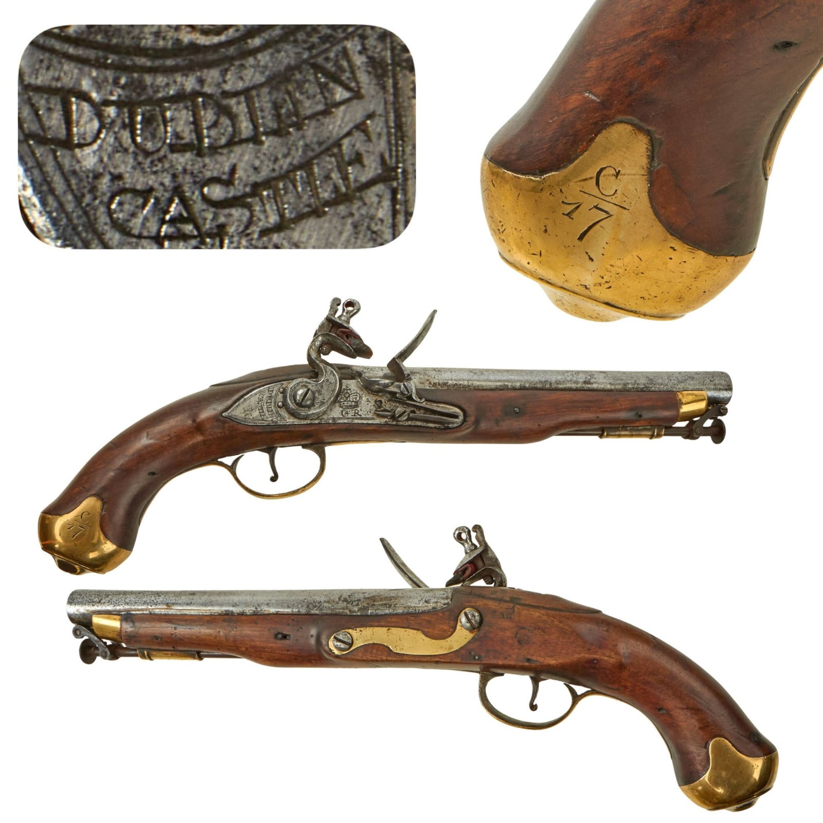 Original British Napoleonic Dublin Castle New Land Pattern Flintlock Light Dragoon Pistol with Irish Registration Marking - Circa 1808