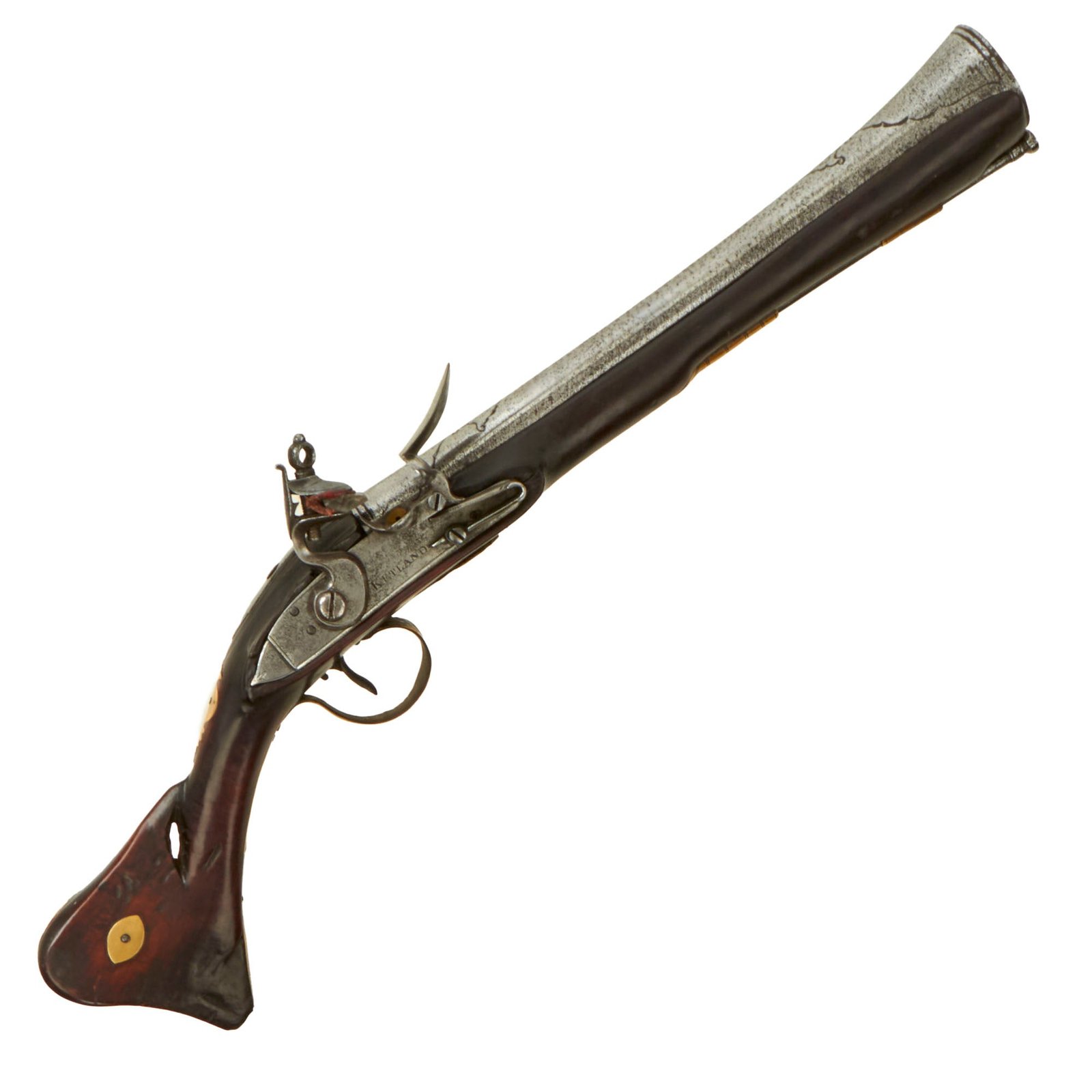 Buy Original Early 19th Century Ottoman Flintlock "Pirate" Blunderbuss Pistol with British Lock by Ketland and Full Stock - circa 1820 | Original Firearms Antique For Sale
