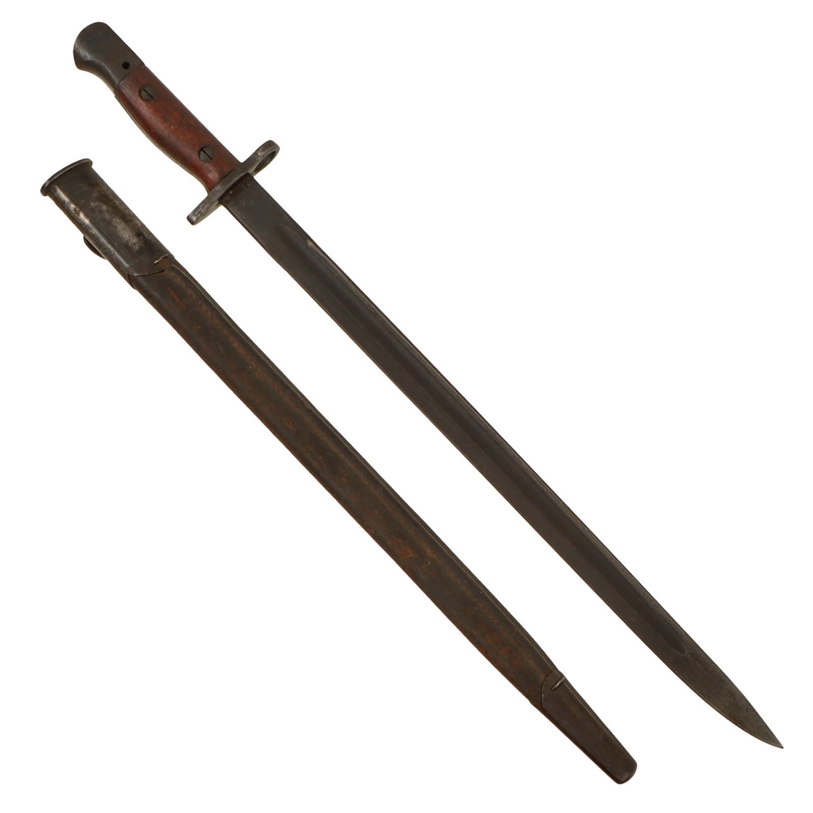 Original WWII Australian P1907 SMLE Bayonet Dated 1945 with Scabbard by Lithgow Armory