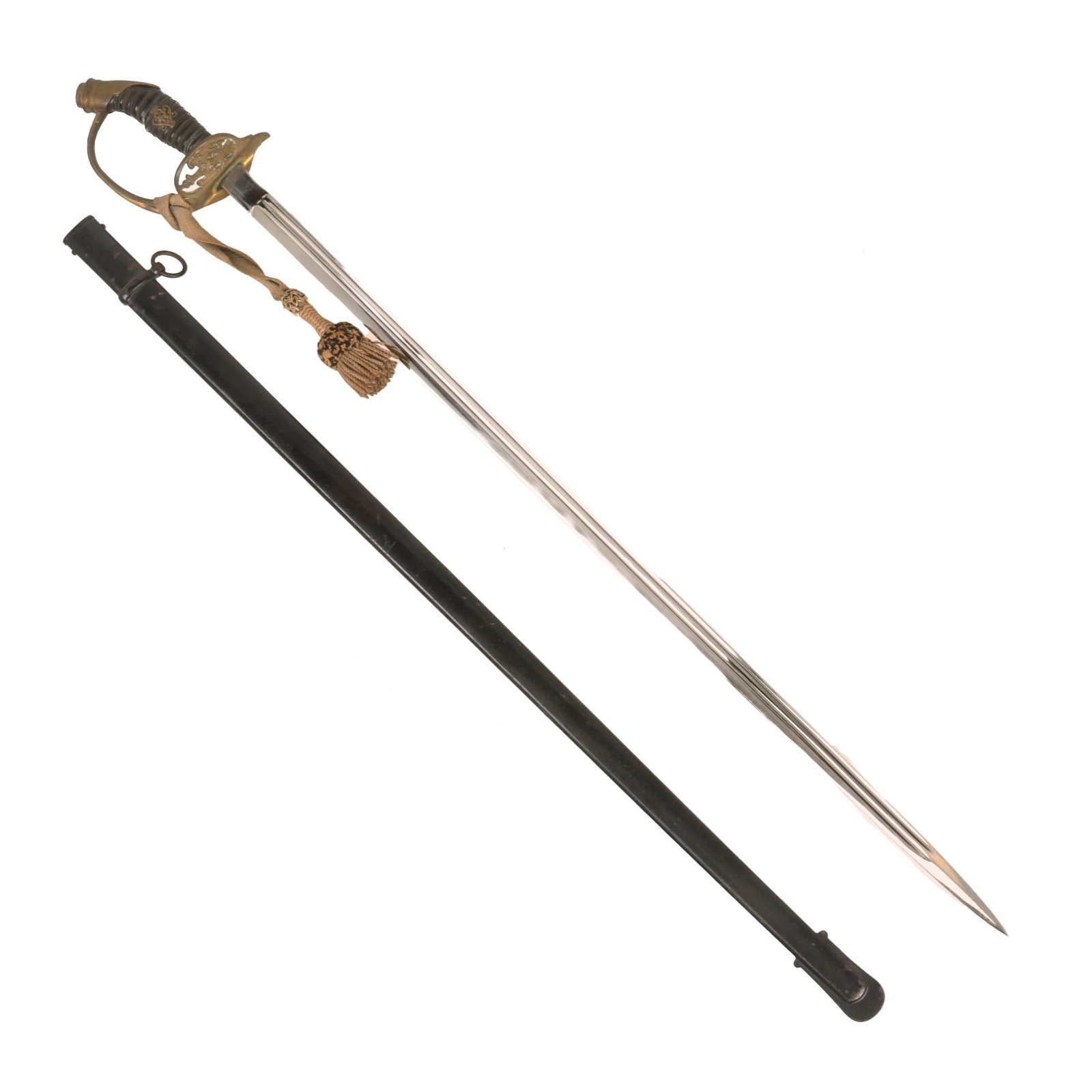 Buy Original Imperial German WWI Model 1889 Prussian Infantry Officer Sword by Carl Eickhorn with Scabbard & Sword Knot | Original Firearms Antique For Sale