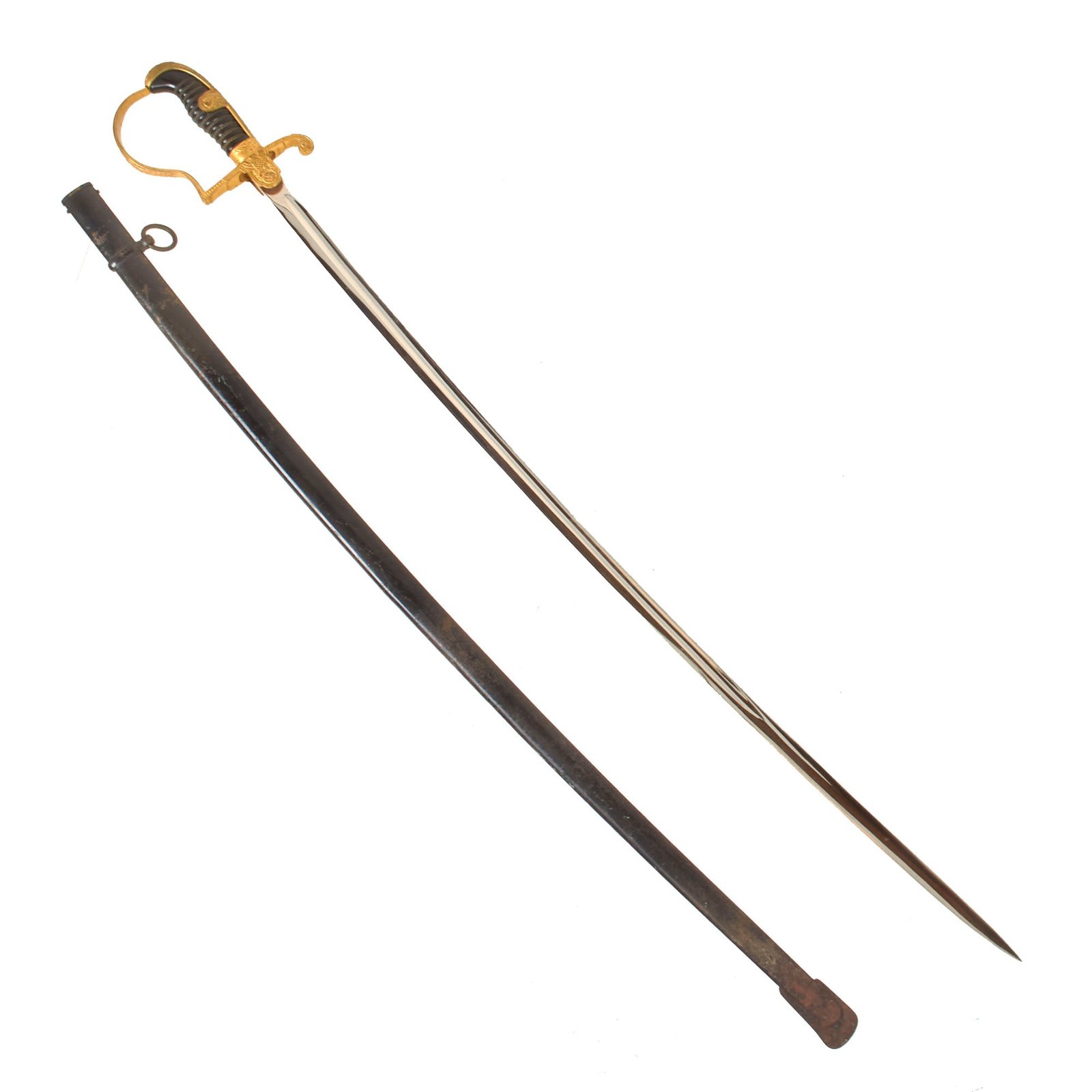 Buy Original German WWII Field Marshal Wrangel Pattern Dove Head Officers Sword by Carl Eickhorn with Steel Scabbard | Original Firearms Antique For Sale