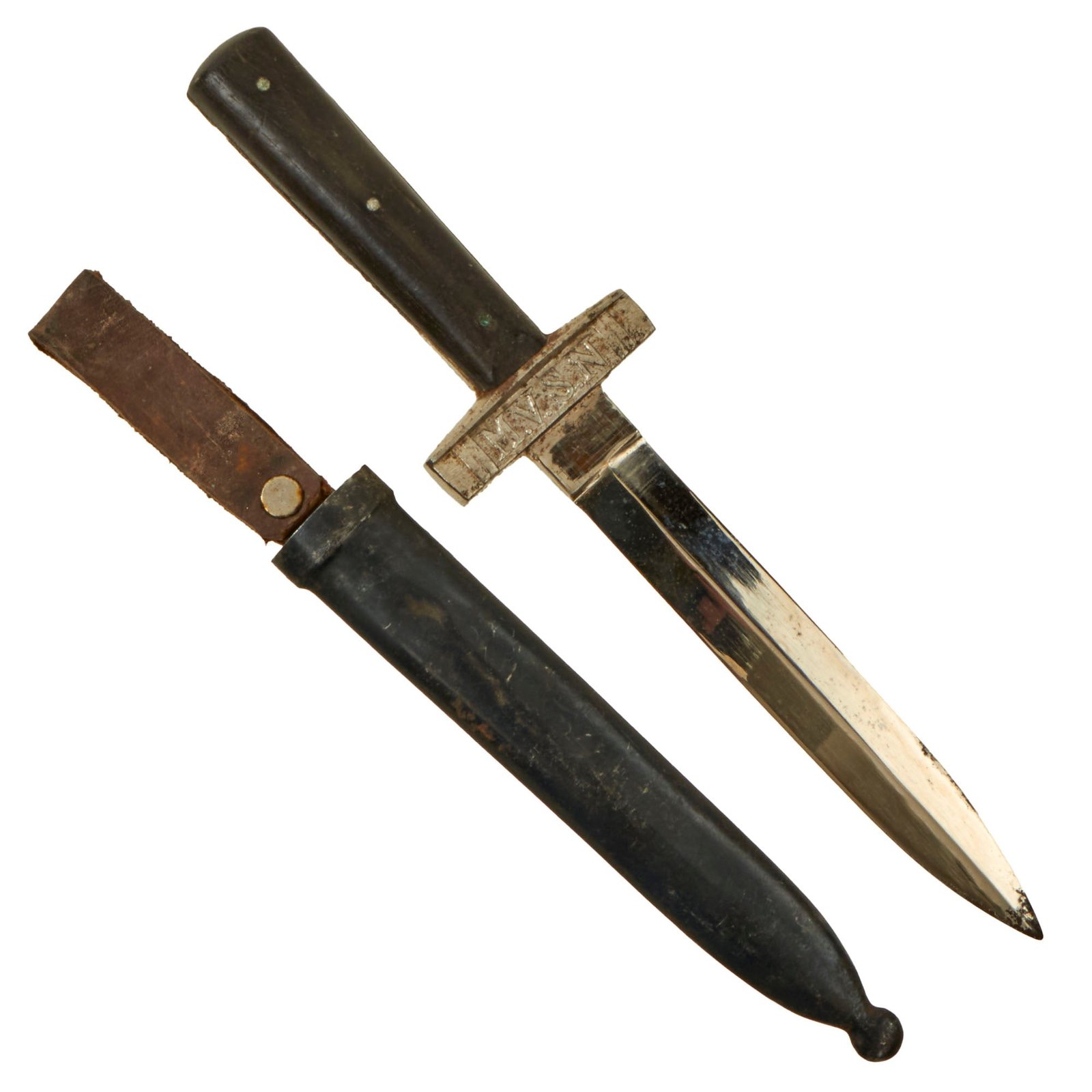 Buy Original Italian WWII M.V.S.N. Fascist Militia Border Guards Dagger with Scabbard | Original Firearms Antique For Sale