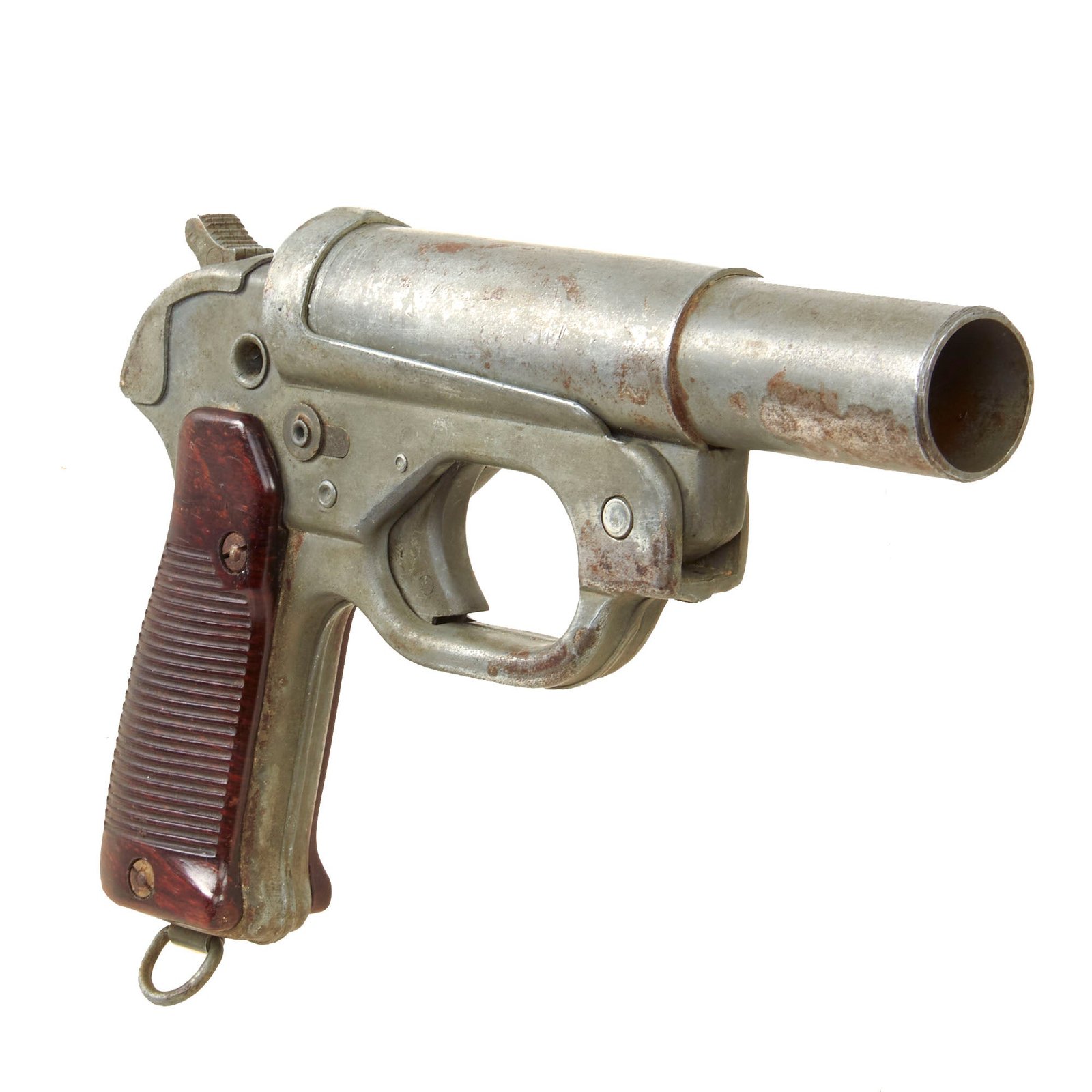 Original German WWII Leuchtpistole 42 Signal Flare Pistol by HASAG with Zinc Finish - Serial Number 61319
