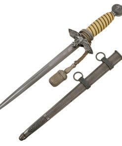 Original German WWII 2nd Model Luftwaffe Dagger by P.D. Lüneschloss with Scabbard and Portepee - "Ivory" Grip